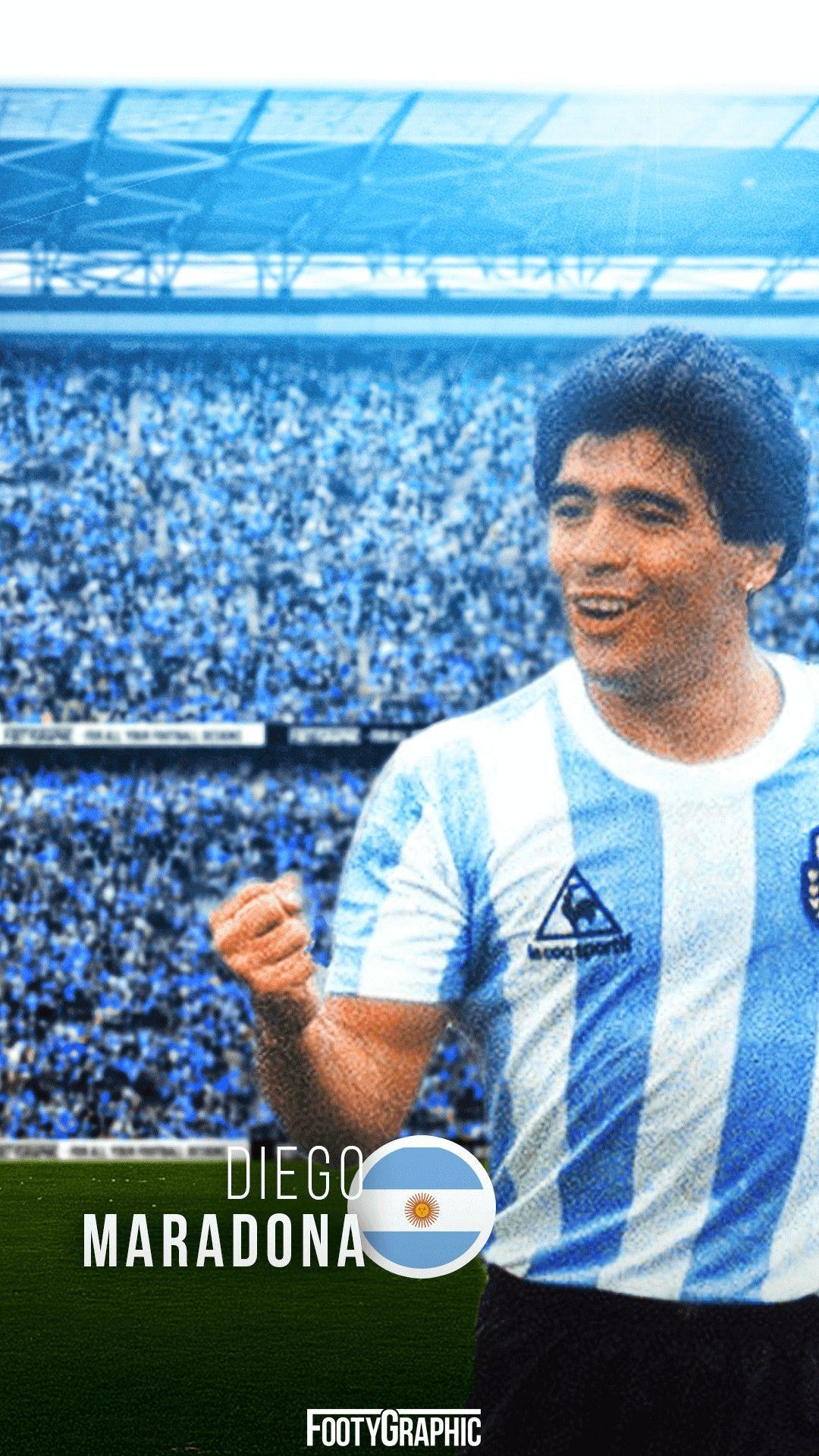 Diego Maradona, Fußballikone, Argentinien, Hintergrund, Bild, 1080x1920 Full HD Handy