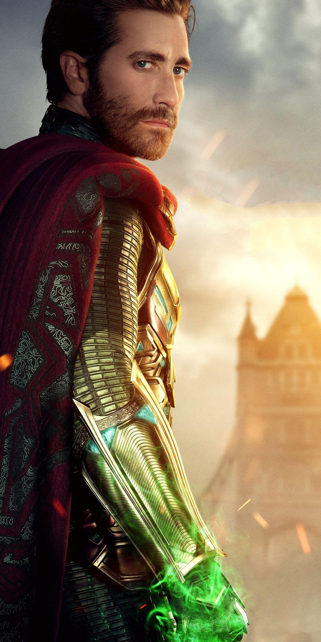 Jake Gyllenhaal, Mysterio, Spider-Man, Film, 5K, 1080x2160 HD Handy