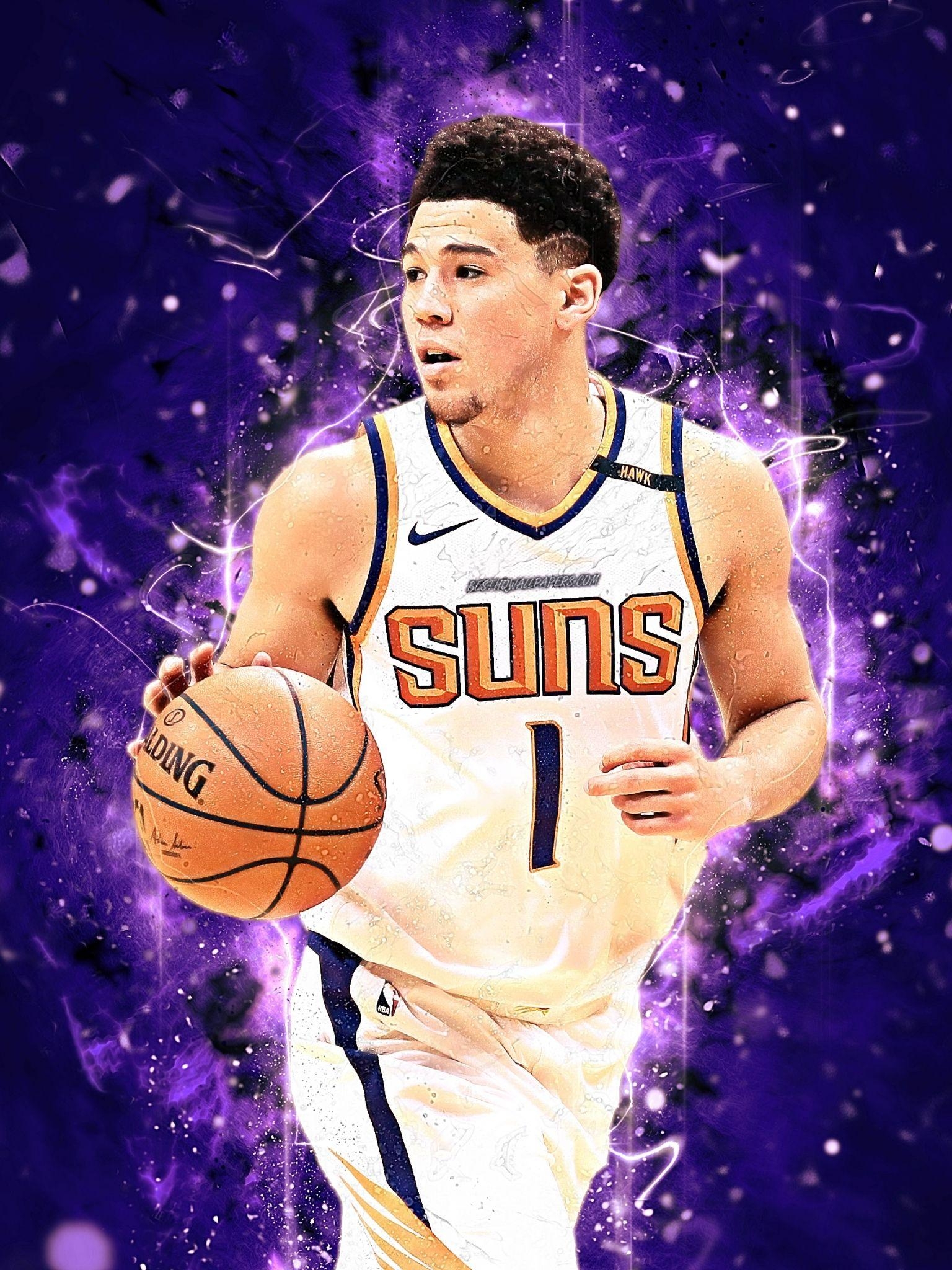 Devin Booker, Herunterladen, 4K, Abstrakt, Impression, 1540x2050 HD Handy