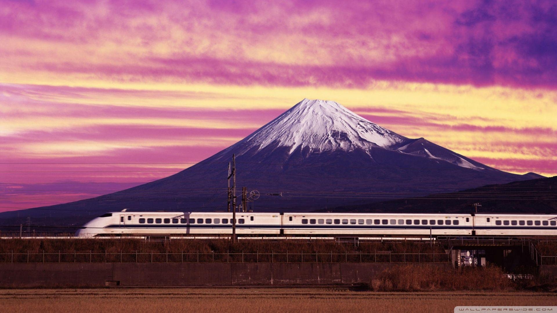 Shinkansen, Schnellzug, Berg Fuji, Japan, 4K, 1920x1080 Full HD Desktop