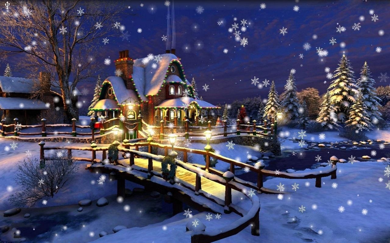 Winter, Schnee, Nacht, Android, Hintergrund, 1280x800 HD Desktop