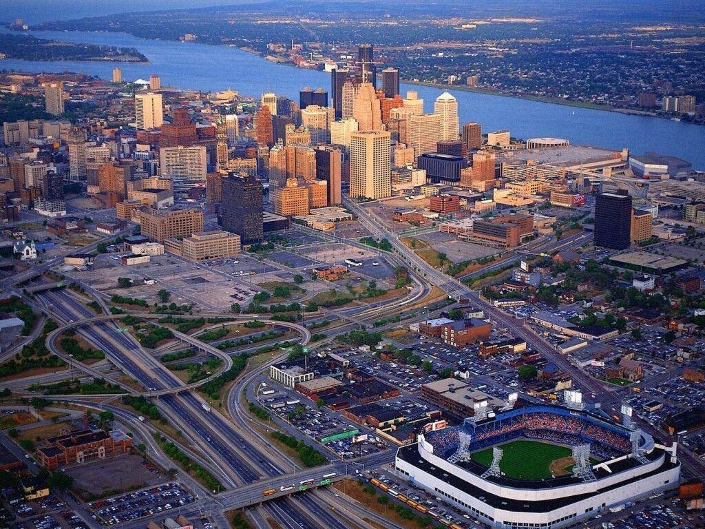 Detroit, Stadt, Michigan, USA, Panorama, 1030x770 HD Desktop