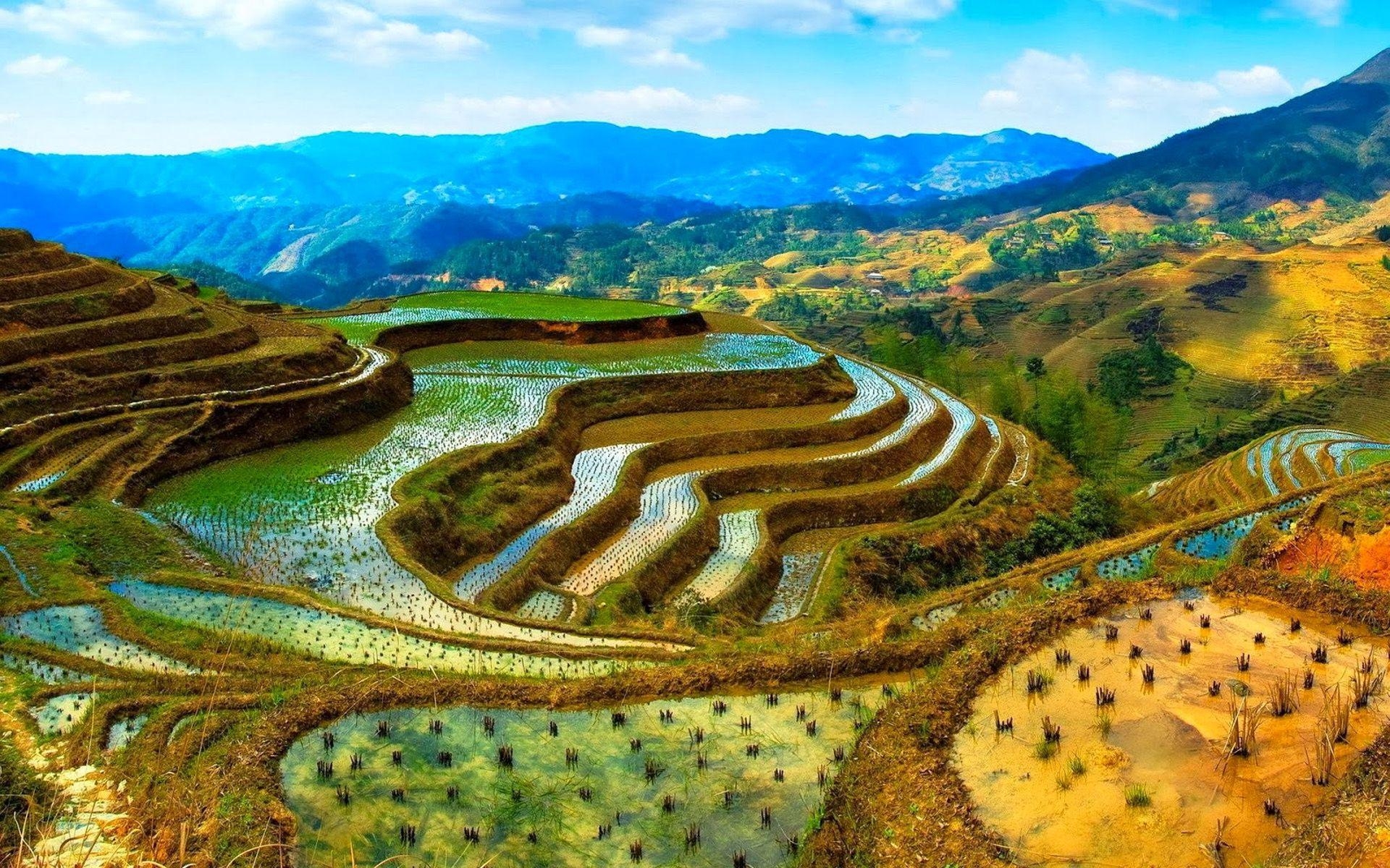 Banaue, Reisterrassen, Indonesien, HD, Bild, 1920x1200 HD Desktop