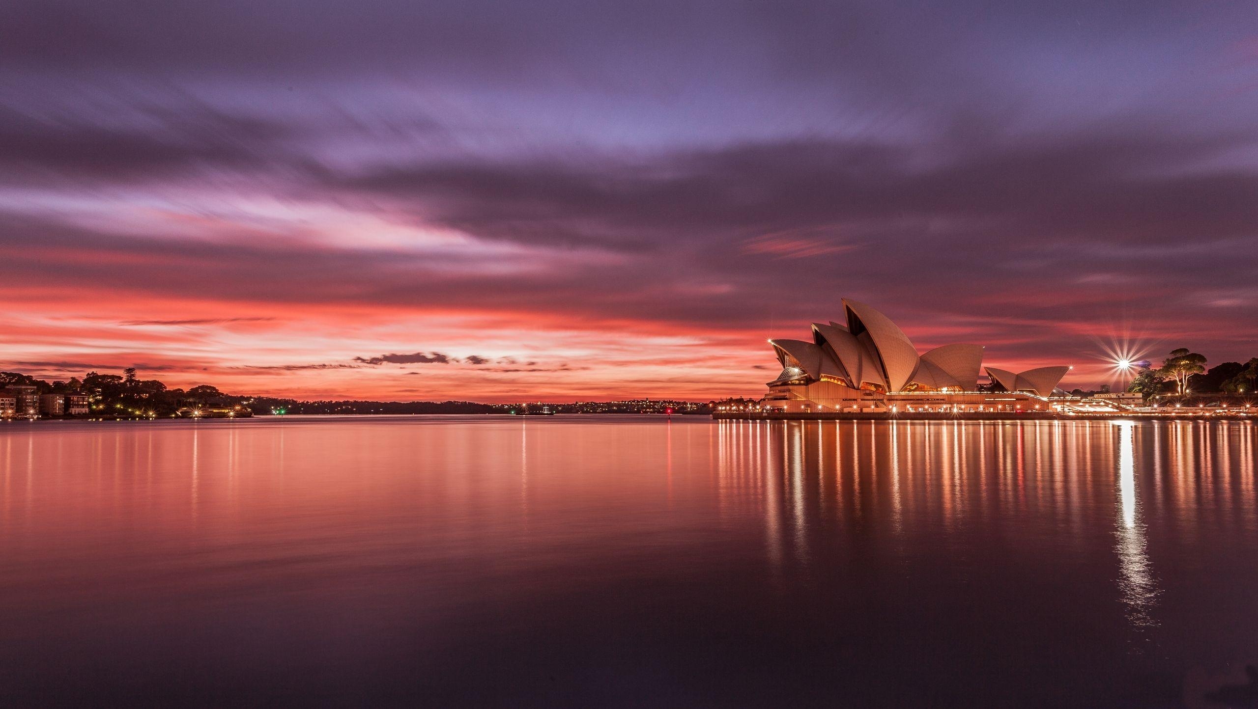 Sydney Opernhaus, Reisen, Architektur, Australien, Stadt, 2560x1450 HD Desktop