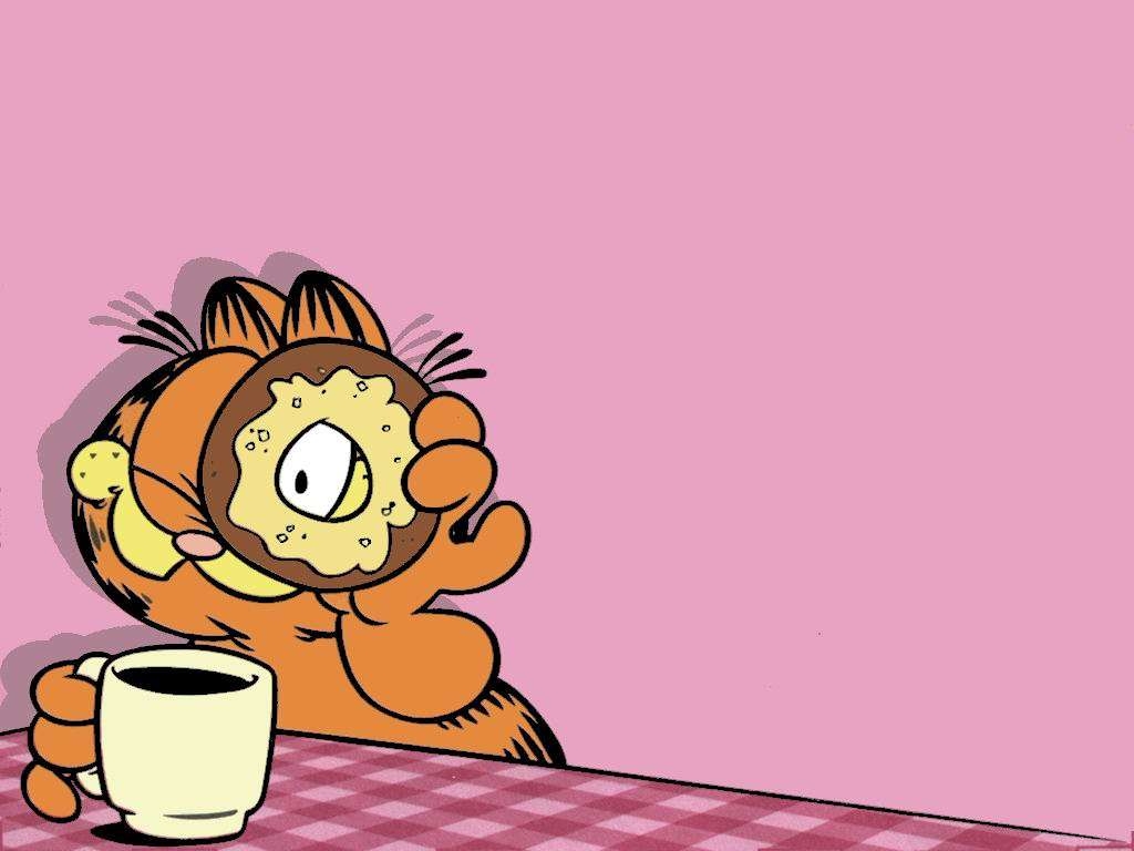 Garfield Kaffee, Montag Morgen, Kater, Comicträgheit, 1030x770 HD Desktop