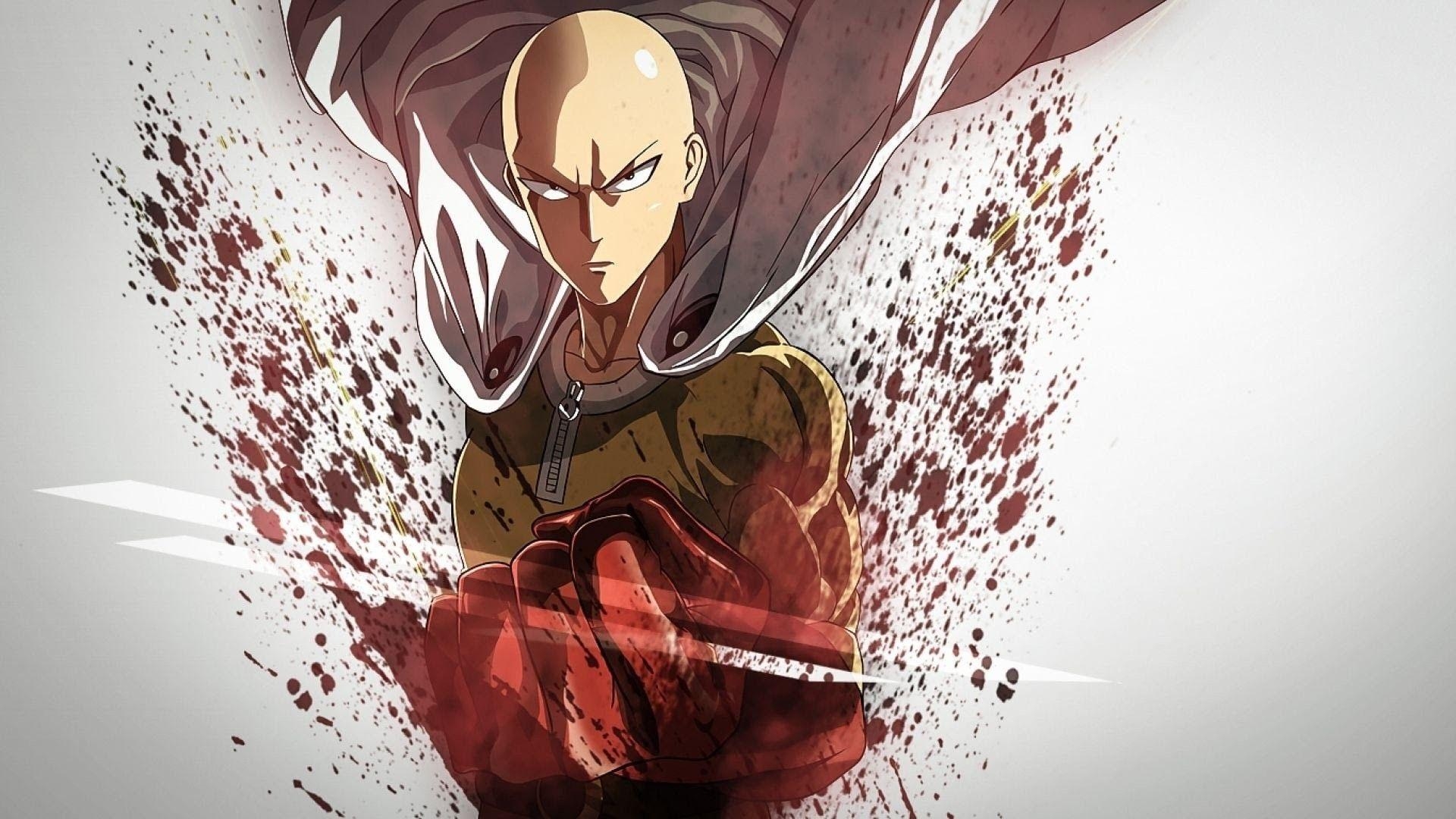 Anime, Kampfszene, Saitama, One Punch Man, Hintergrundbild, 1920x1080 Full HD Desktop