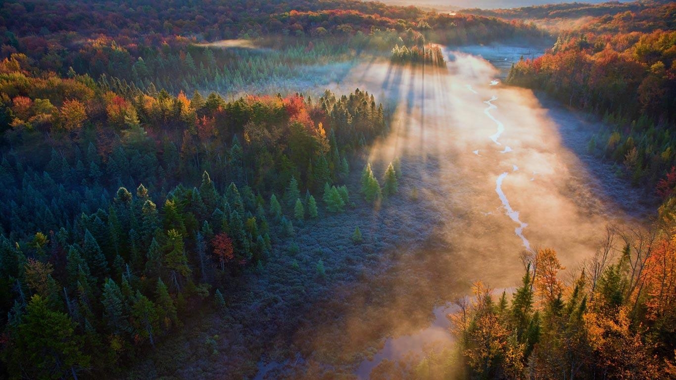 Biberwiese, Green Mountain, National Forest, Vermont, 1370x770 HD Desktop