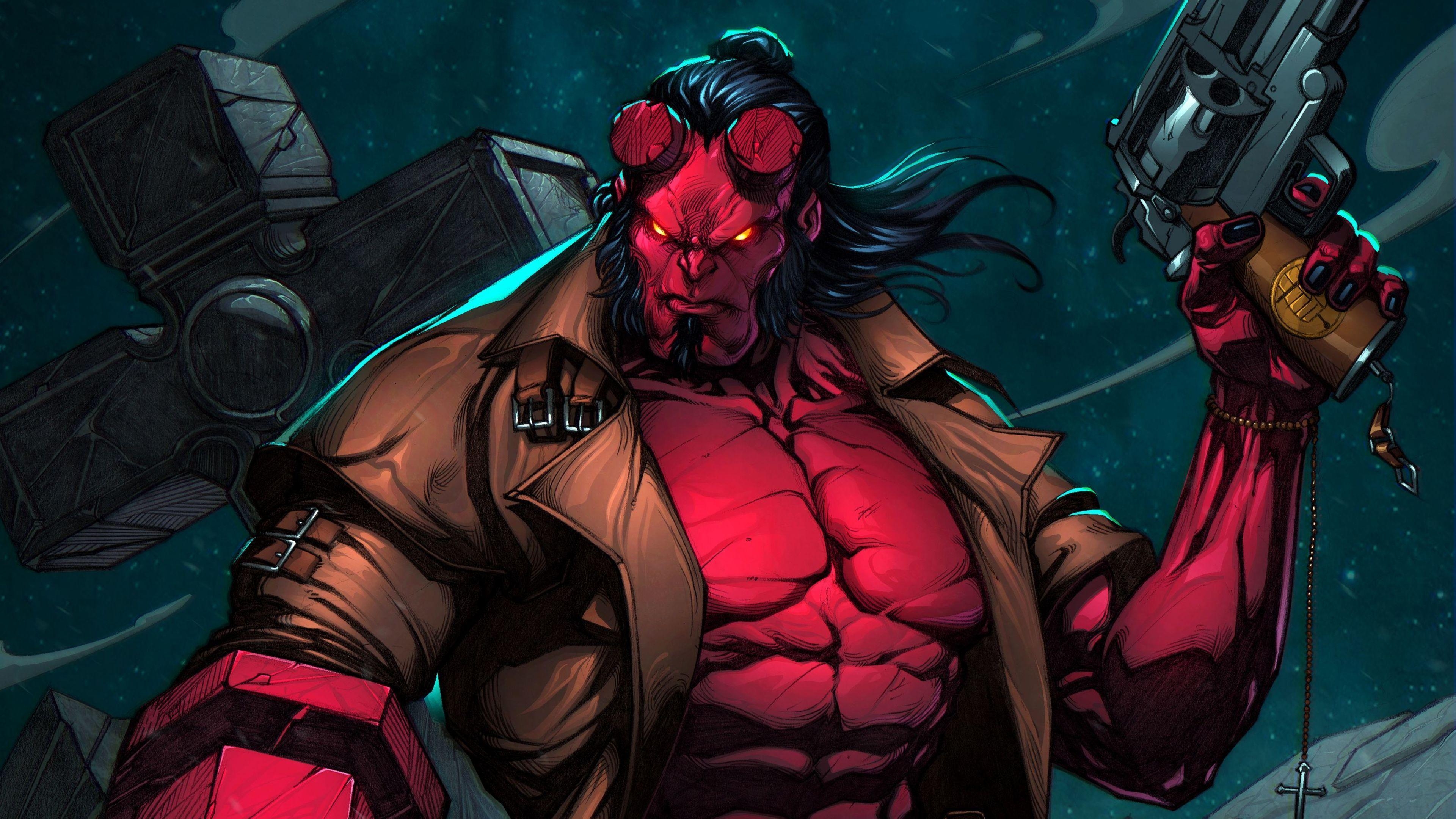 Hellboy 2019, 4K Kunst, HD, Neuer Hellboy, 3840x2160 4K Desktop