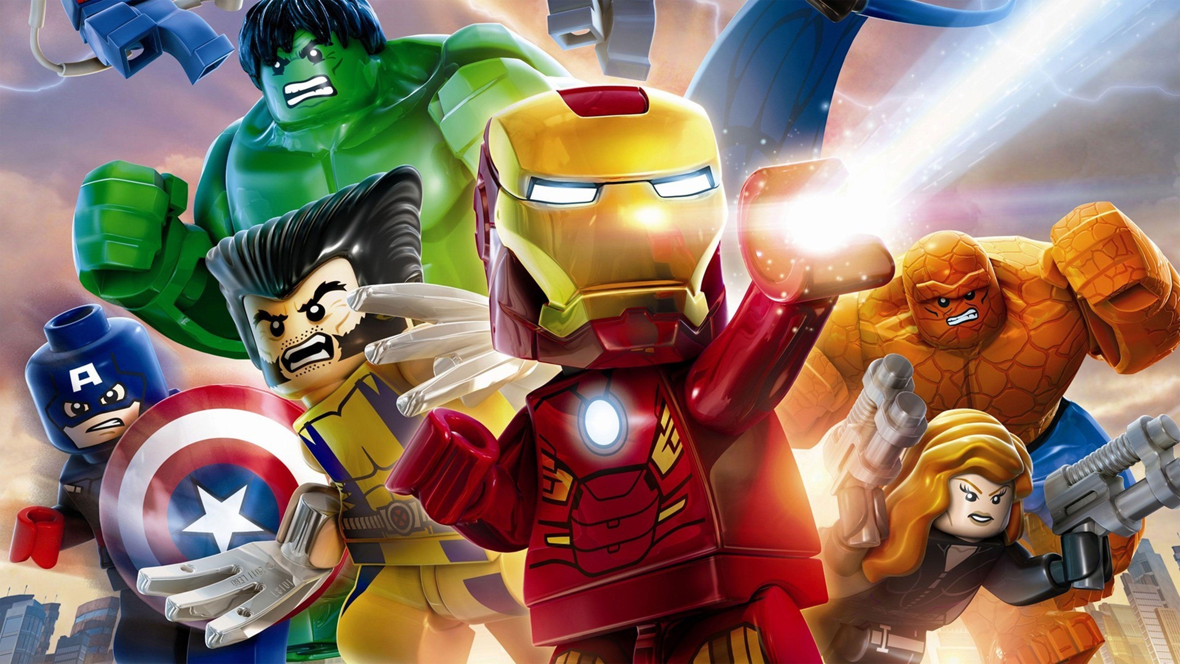 LEGO, Marvel Avengers, Ultra HD, Superhelden, Hintergrund, 3840x2160 4K Desktop