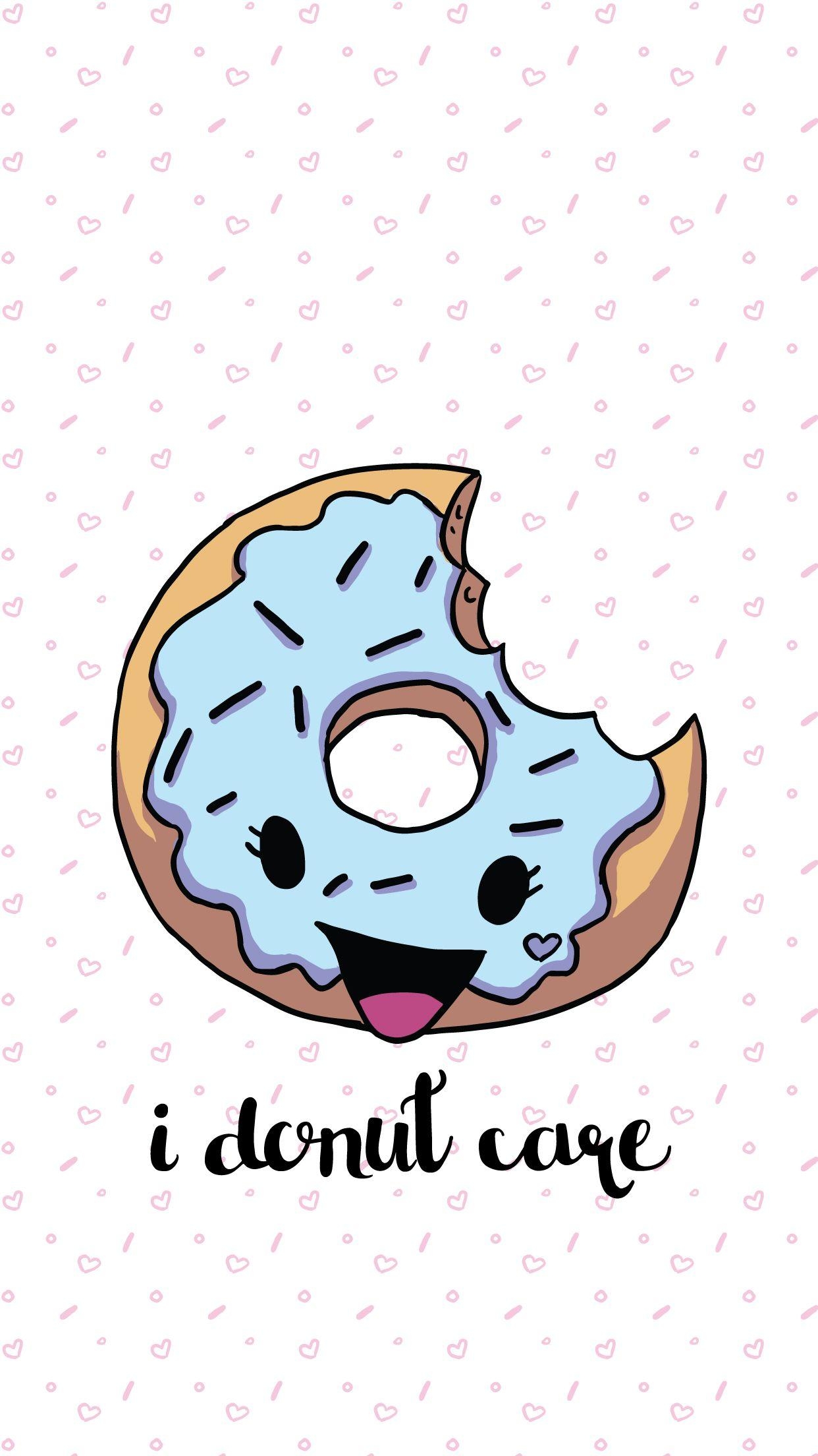 Donut, blau, Zitat, Glücklich, Süßigkeit, 1250x2210 HD Handy