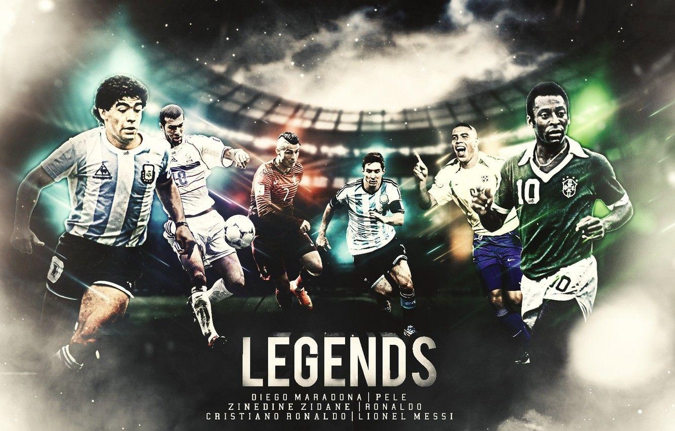 Pelé, Ronaldo, Messi, Cristiano, Zinedine, 1340x850 HD Desktop