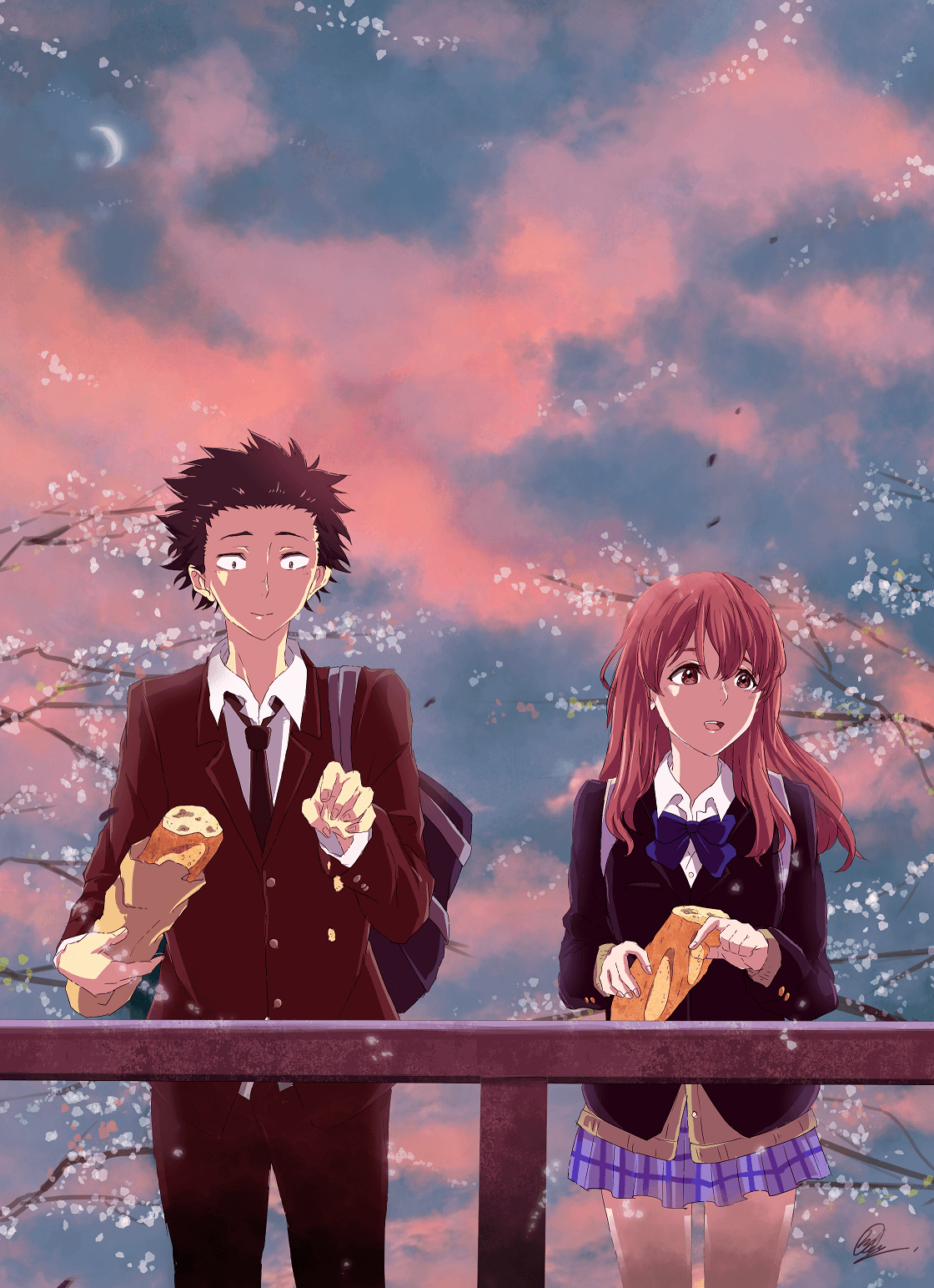 A Silent Voice, Animefilm, Shouko, Shouya, Jugenddrama, 1120x1550 HD Handy