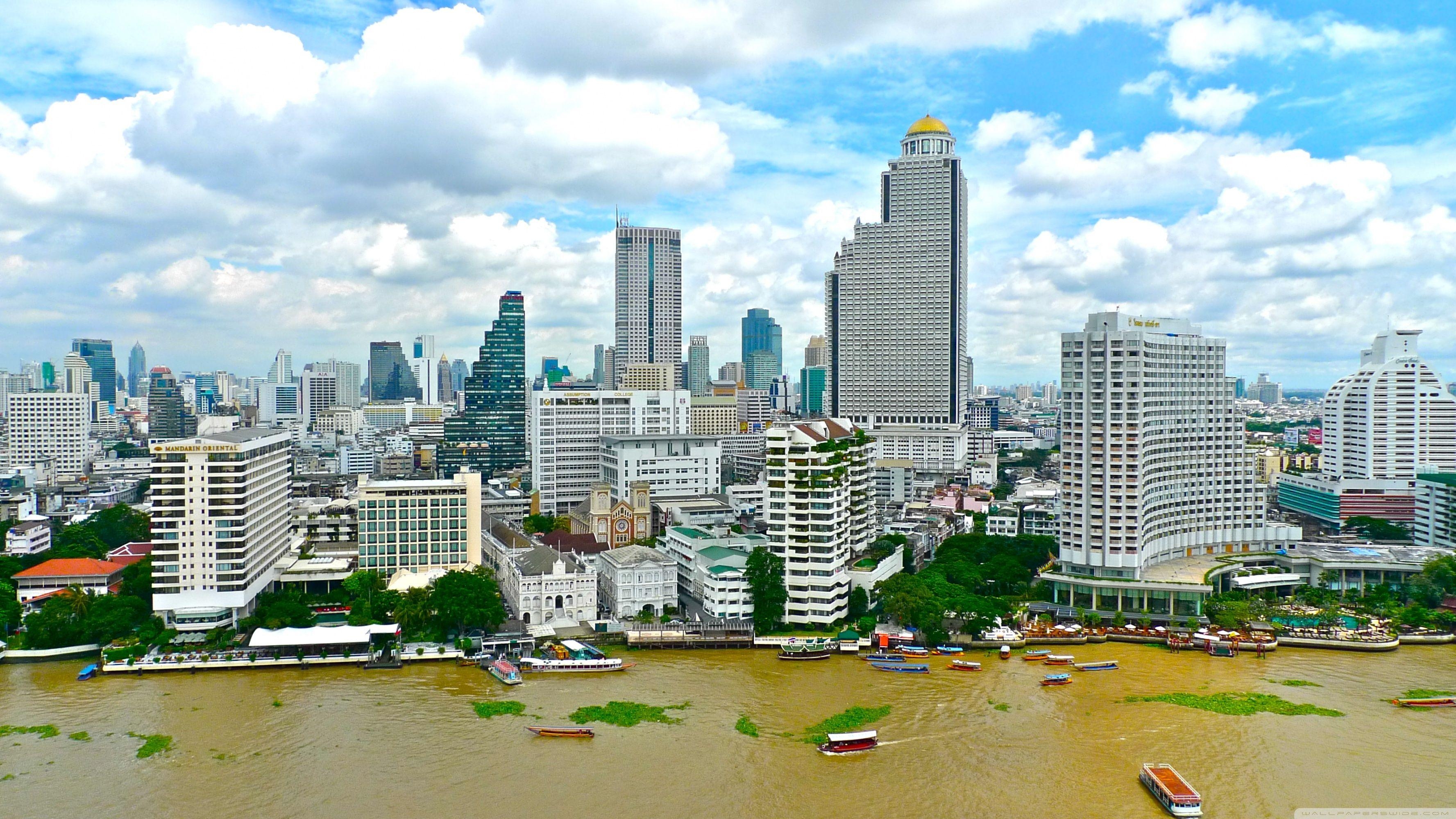 Bangkok City, 4K, HD, Asien, Thailand, 3560x2000 HD Desktop