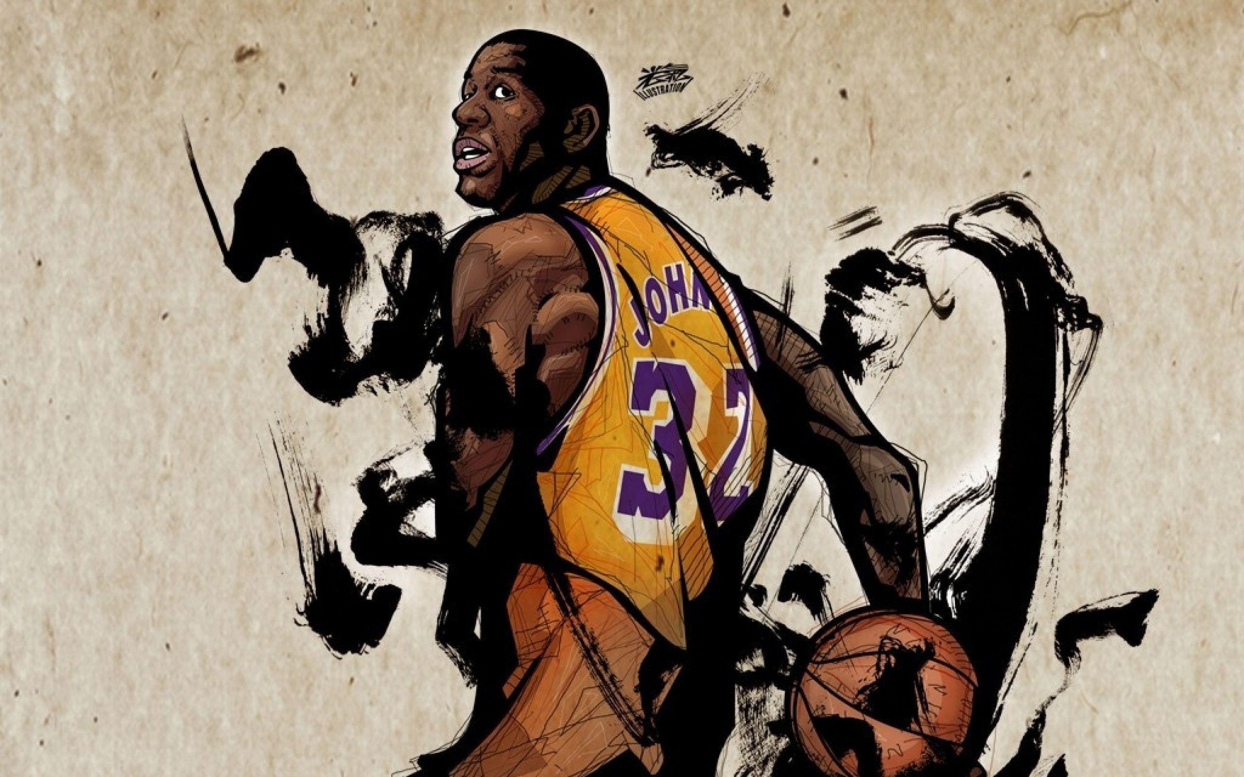 Magic Johnson, Lakers, NBA, Stark, Sportfigur, 2560x1600 HD Desktop