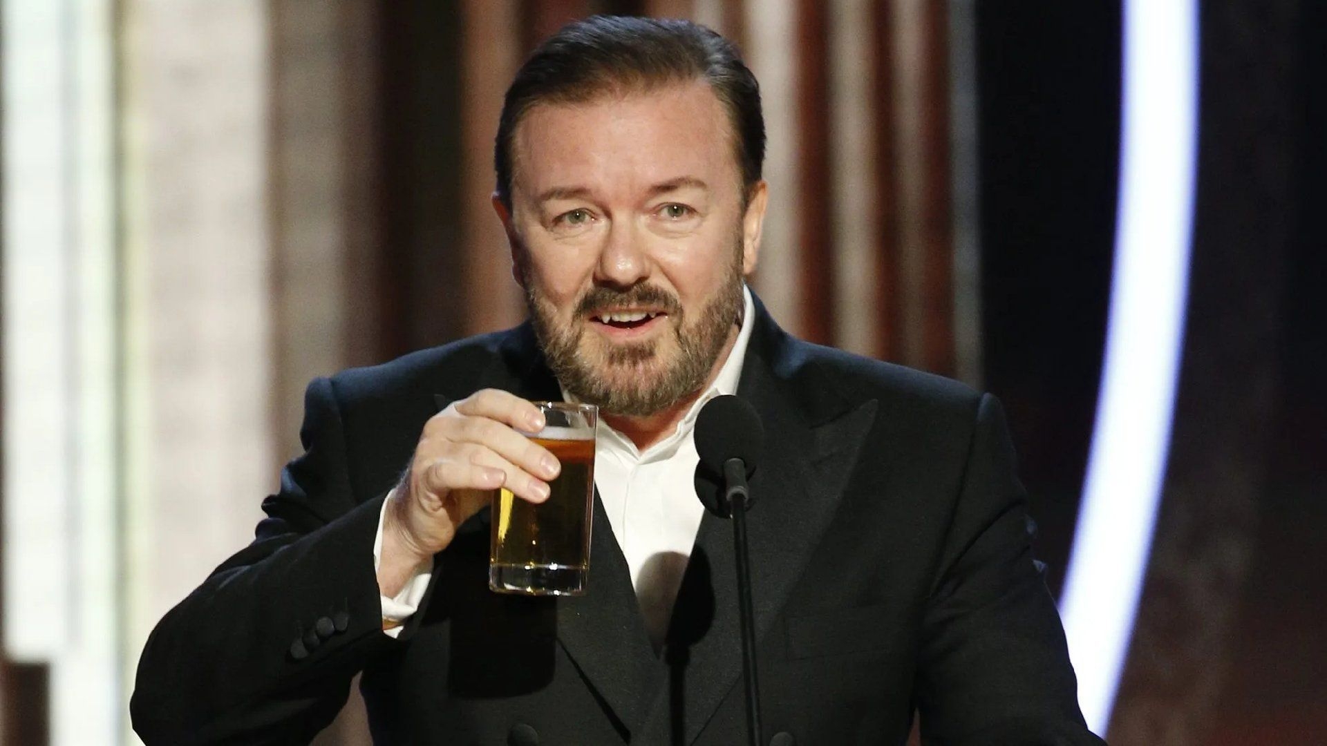 Ricky Gervais, Golden Globes, 2023, Gastgeber, Entscheidung, 1920x1080 Full HD Desktop