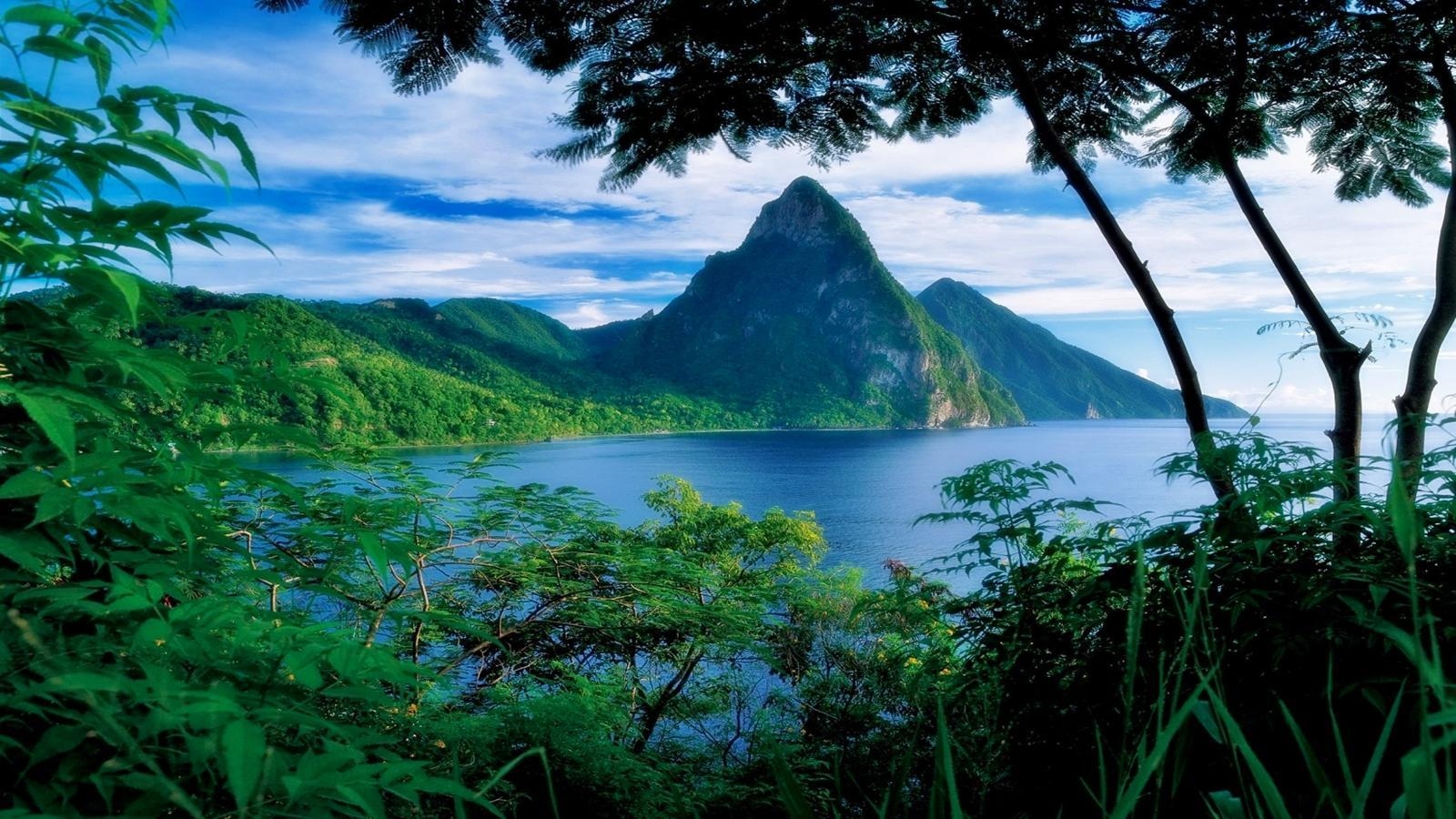 Saint Lucia, Pitons, Karibik, Natur, Paradies, 1600x900 HD Desktop