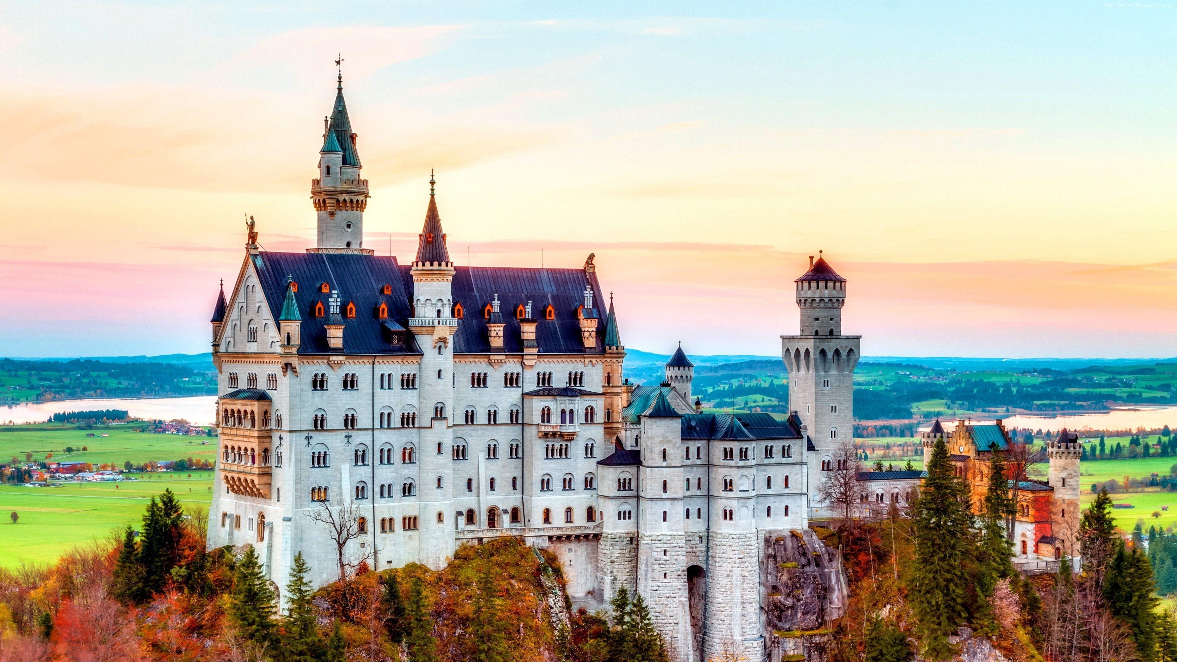 Neuschwanstein, Foto, Bild, Schloss, Bayern, 3840x2160 4K Desktop