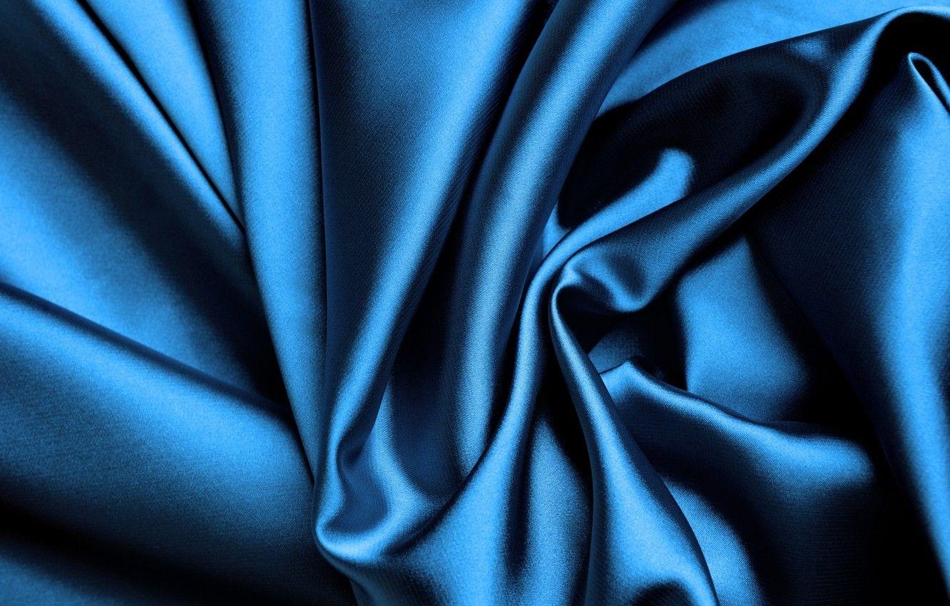 Blau, Satin, Seide, Hintergrund, Stoff, 1340x850 HD Desktop