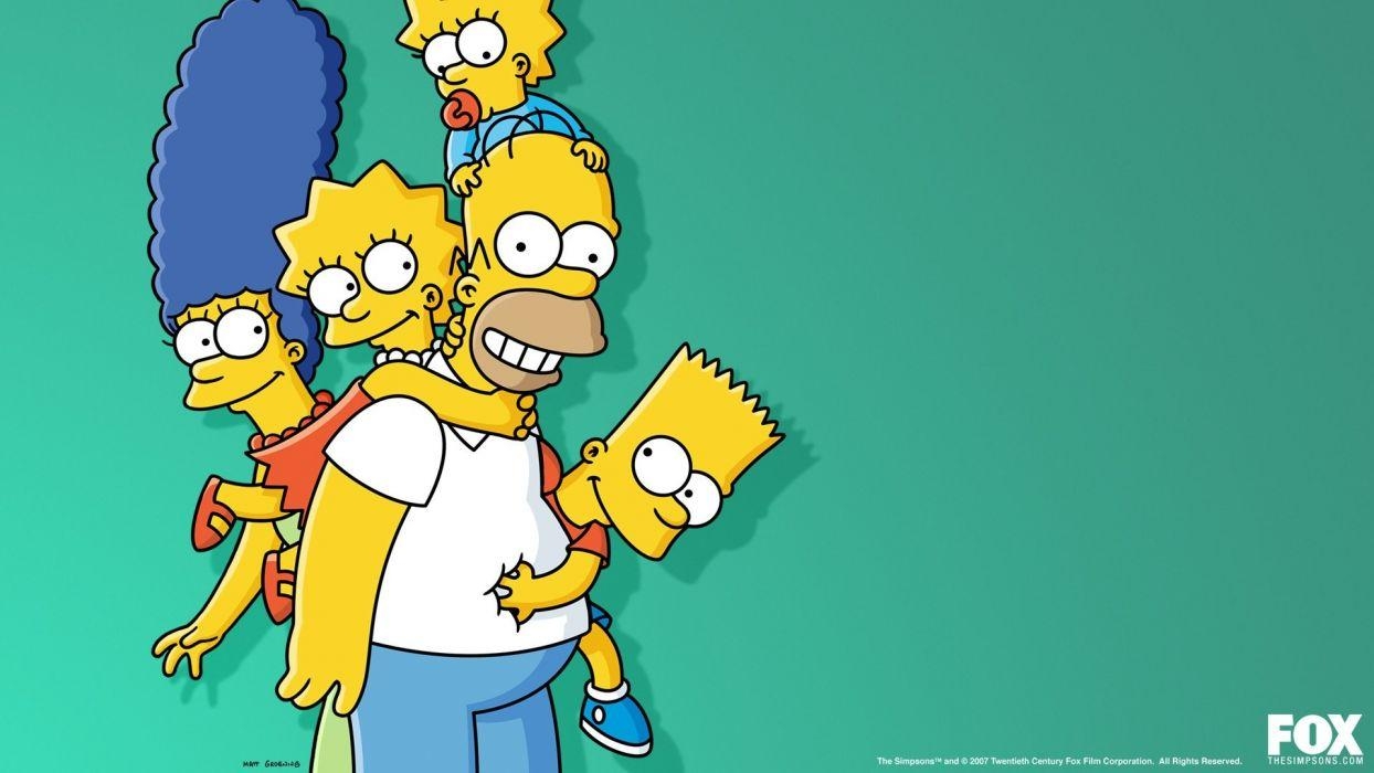 Familie Simpson, Homer Simpson, Bart Simpson, Lisa Simpson, Cartoon, 1250x700 HD Desktop