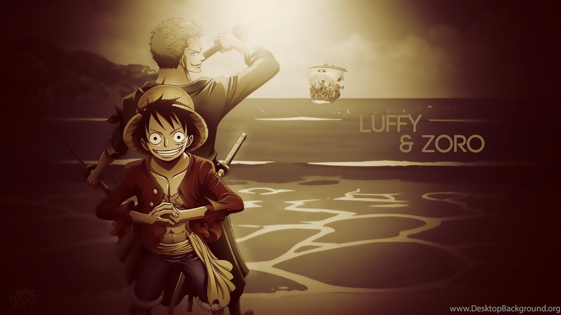 Monkey D. Luffy, Zoro, HD, One Piece, Hintergrund, 1920x1080 Full HD Desktop