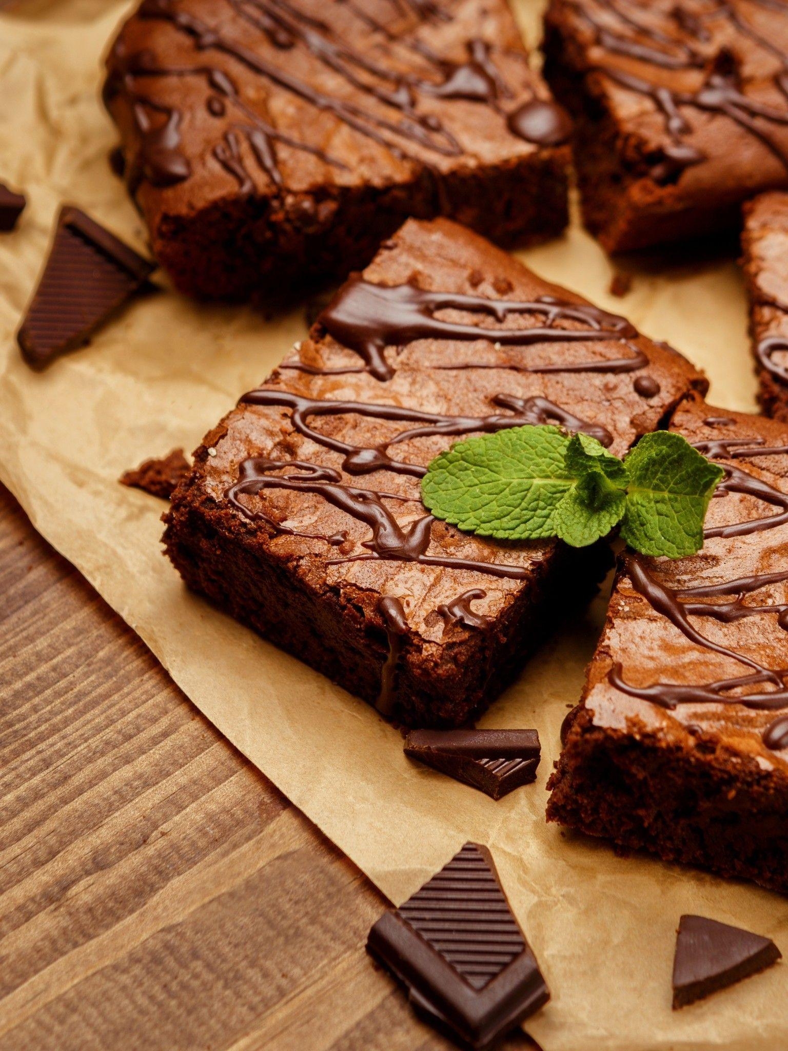 Brownie, Schokoladenkuchen, Dessert, Backen, Download, 1540x2050 HD Handy