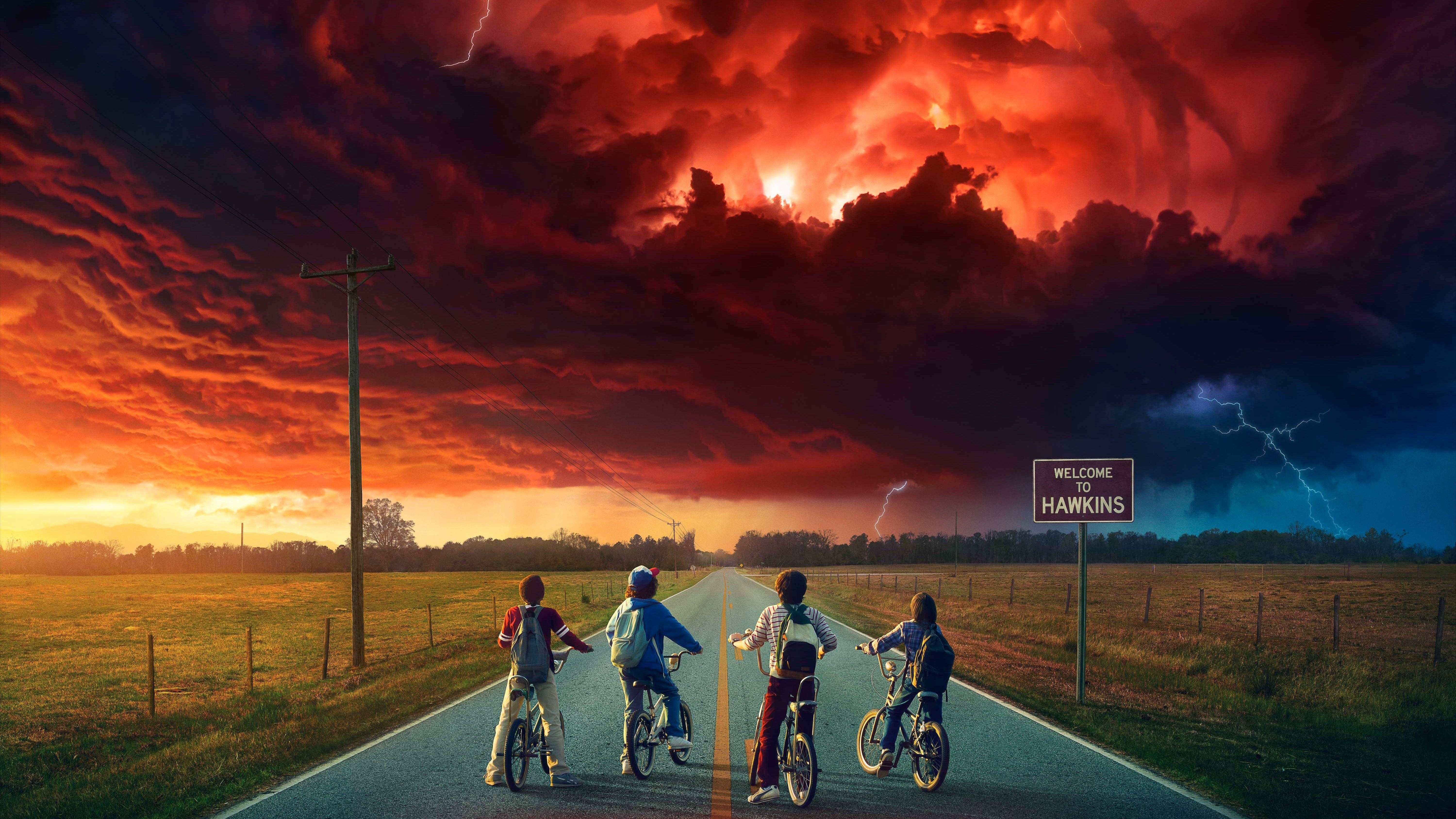 Stranger Things, 5K, TV-Serie, Abenteuer, Jugendliche, 6000x3380 4K Desktop