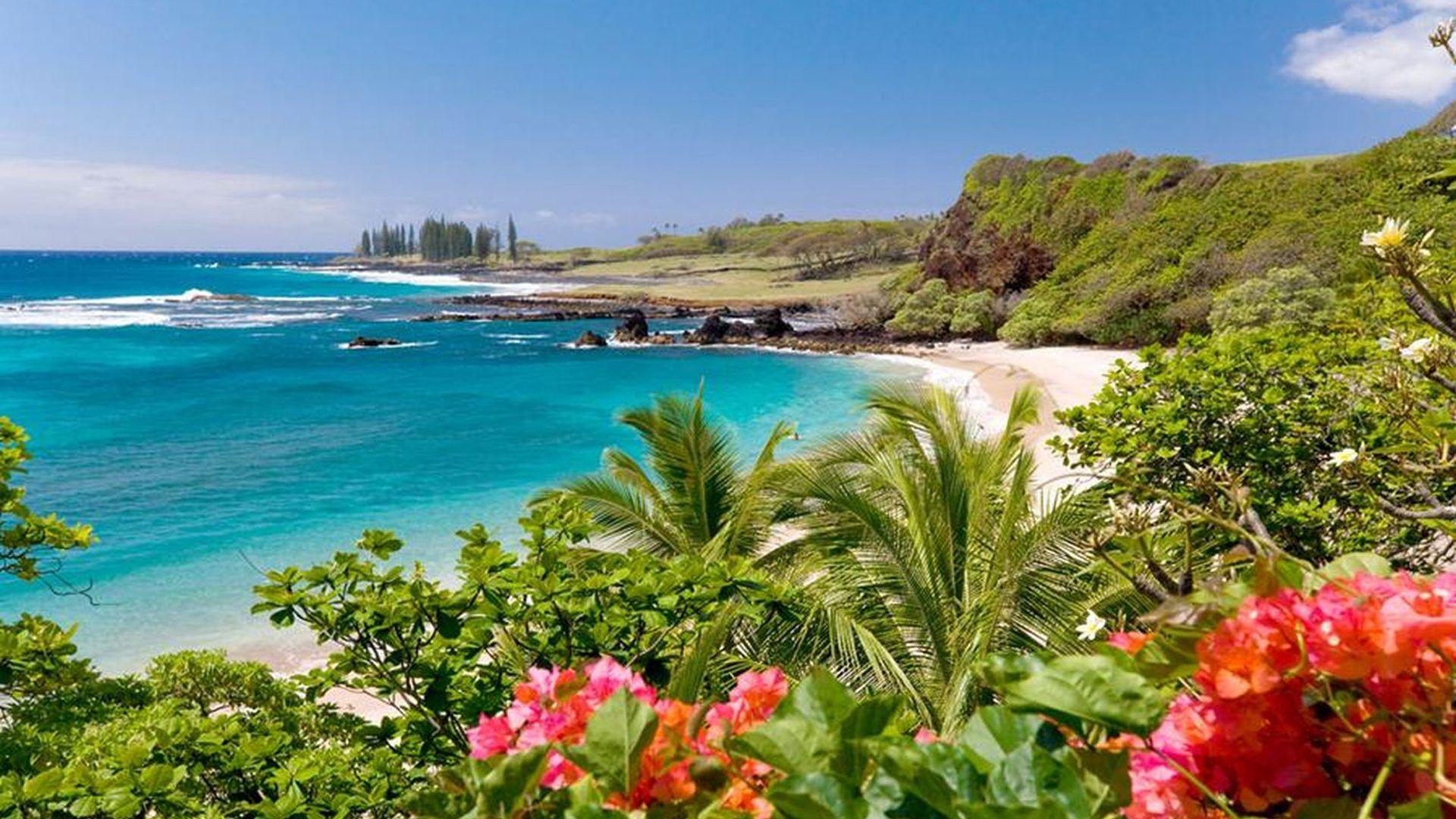 Maui, Hawaii, Küste, Sandstrand, Himmel, 1920x1080 Full HD Desktop