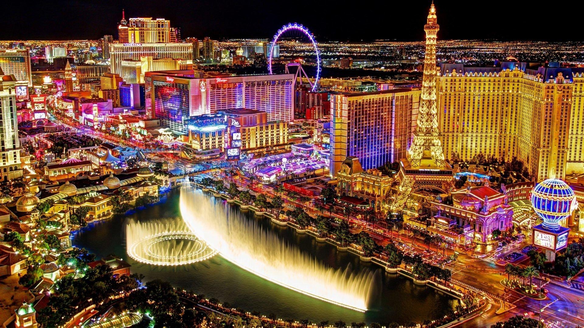 Las Vegas, Reisen, Nacht, Unterhaltung, Sehenswürdigkeiten, 1920x1080 Full HD Desktop