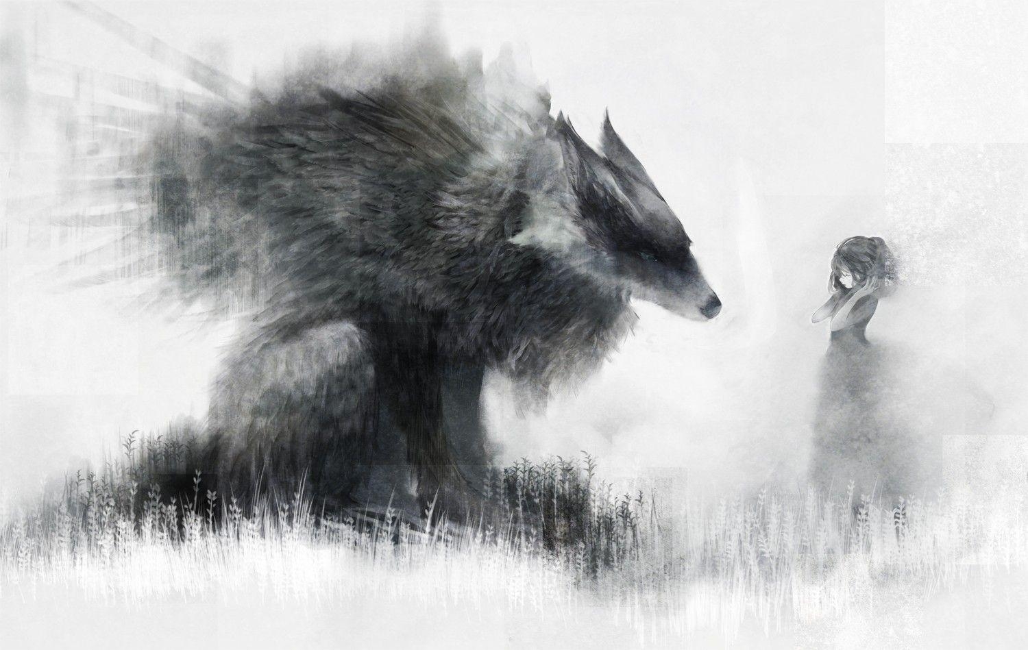 Arktischer Wolf, Schwarzer Wolf, HD, Tierwelt, Schnee, 1500x950 HD Desktop