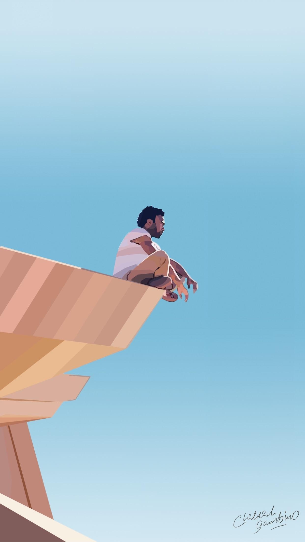 Childish Gambino, Sperrbildschirm, Kreativ, Musiker, Rap, 1250x2210 HD Handy