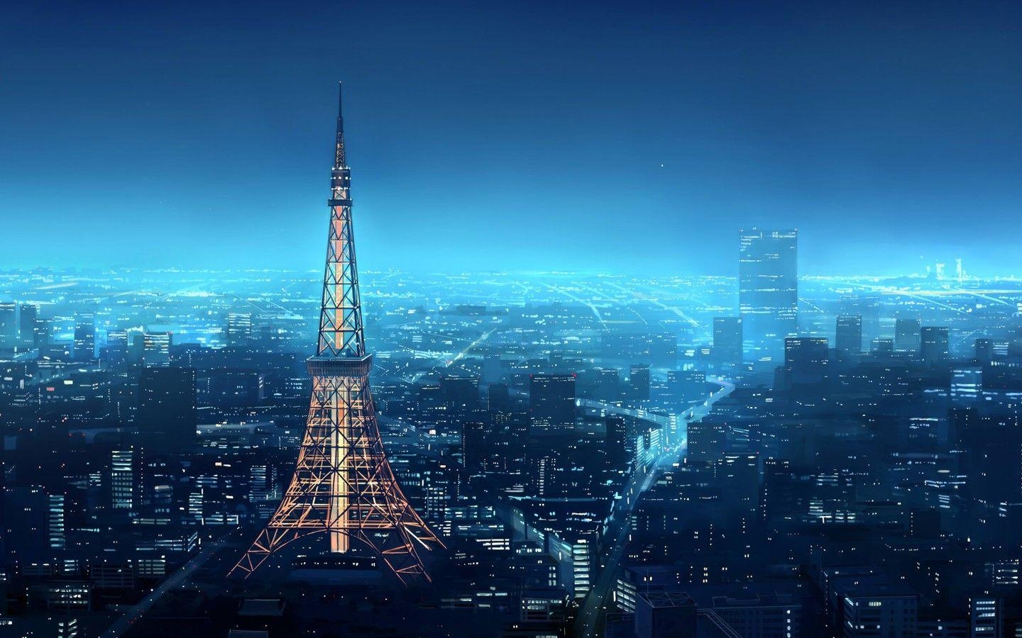 Anime, Tokyo Tower, Shirosaki Otoha, Japan, Wallpaper, 1440x900 HD Desktop