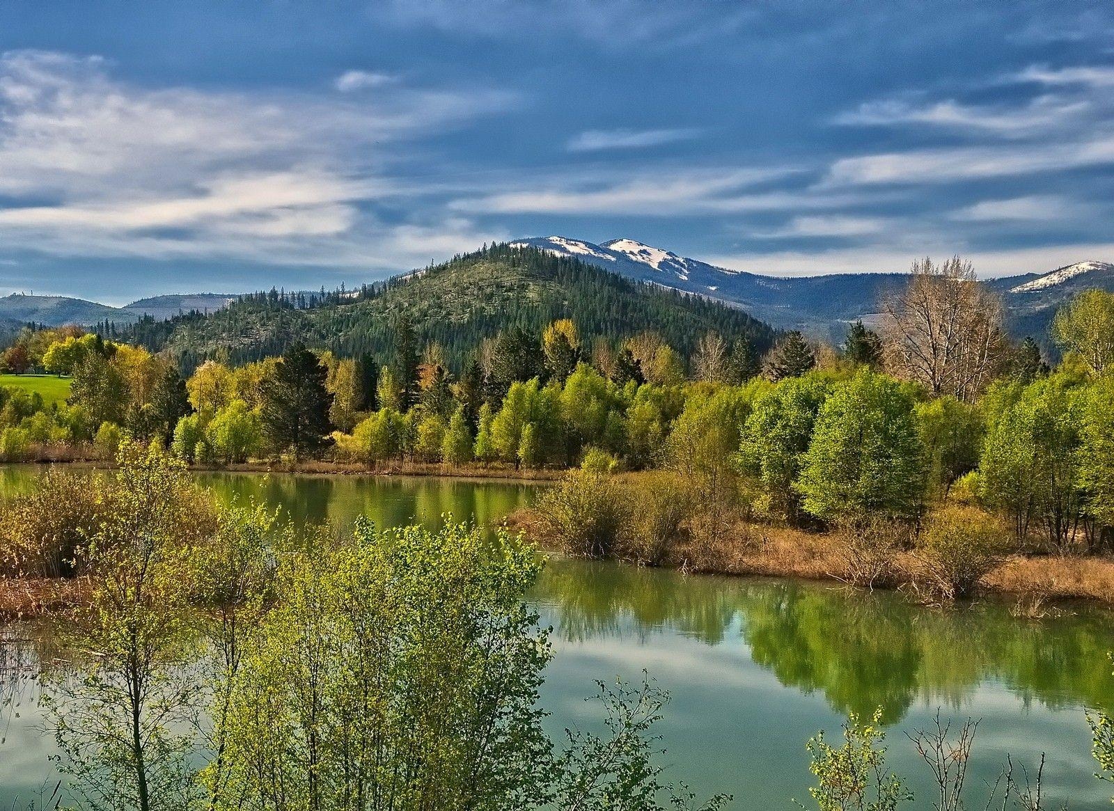 Idaho, Frühling, Fluss, Gebirge, Fotografie, 1600x1170 HD Desktop