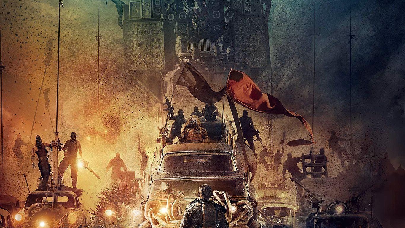 Poster, Mad Max Fury Road, Kunst, Illustration, Film, 1370x770 HD Desktop