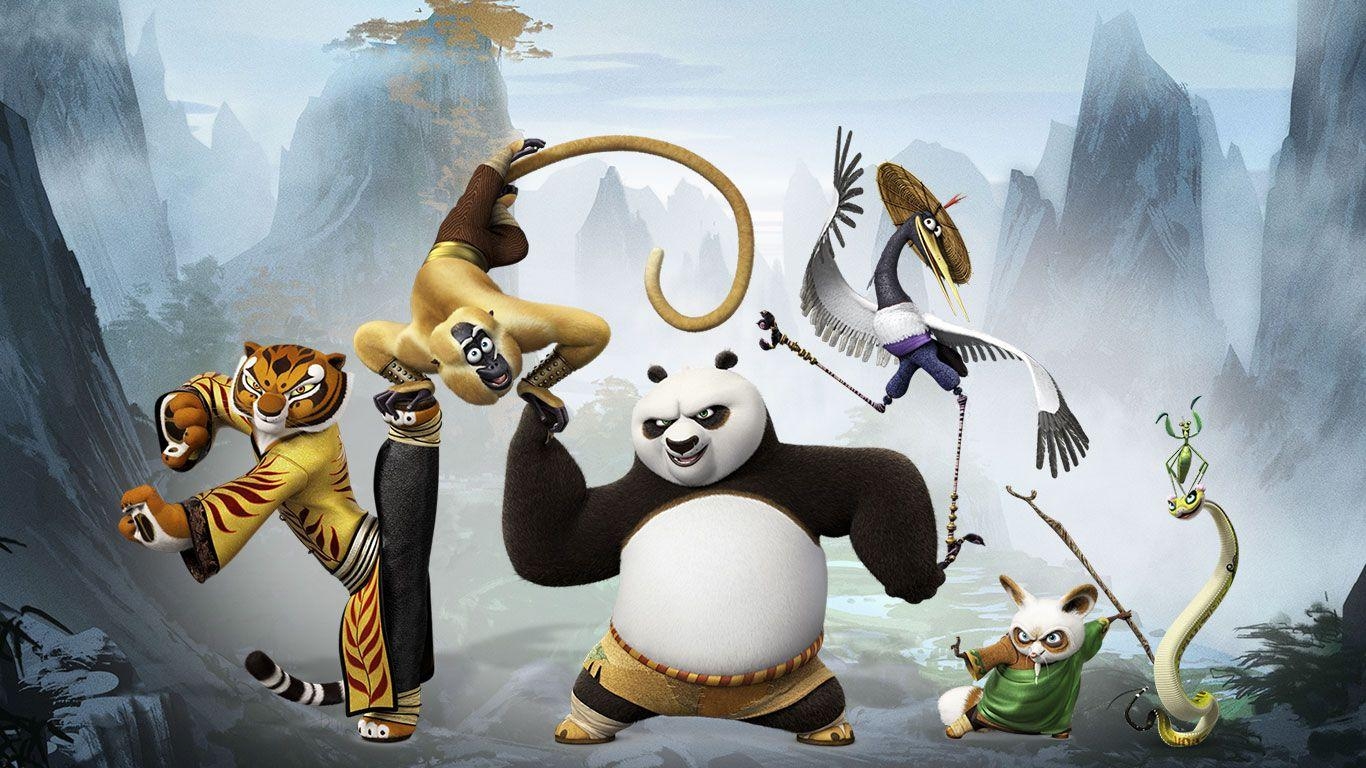 Kung Fu Panda 3, Hintergrund, Animationsfilm, Charaktere, Kampfkunst, 1370x770 HD Desktop