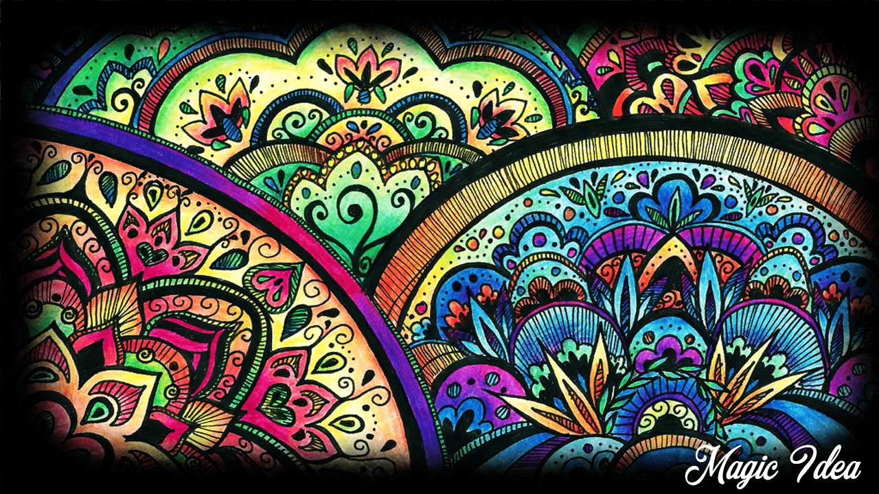 Mandala Kunst, bunte Muster, Meditation, Entspannung, Kreativität, 1280x720 HD Desktop