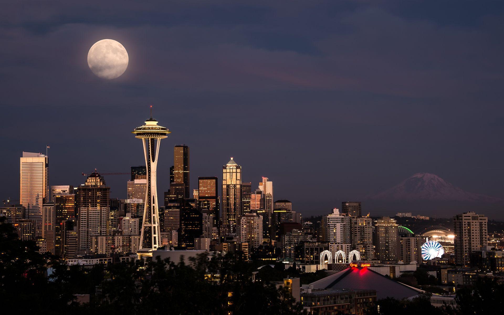 Space Needle, Seattle, Skyline, Turm, Desktop, 1920x1200 HD Desktop