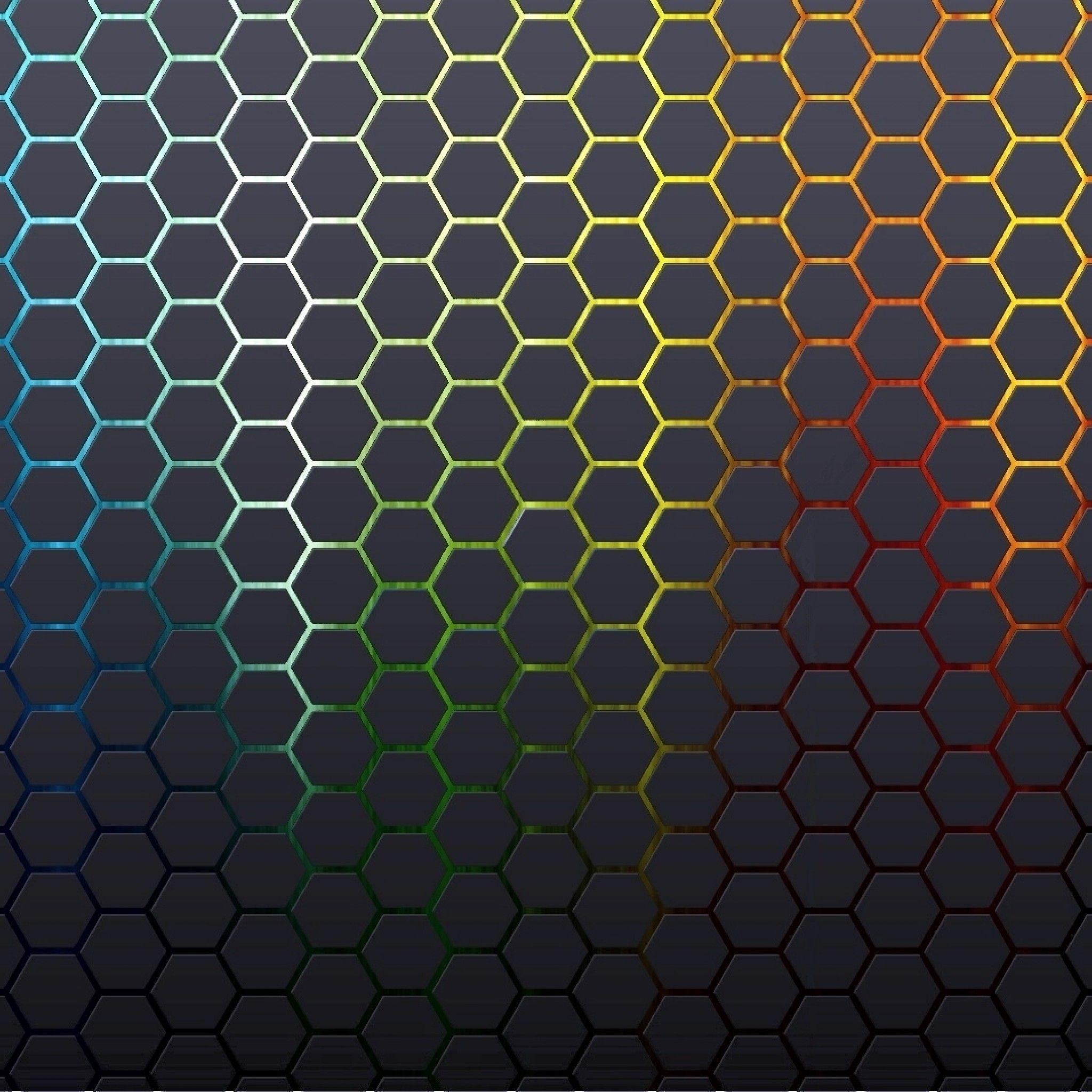 Hexagone, Texturen, Waben, iPad Air, Hintergrund, 2050x2050 HD Handy