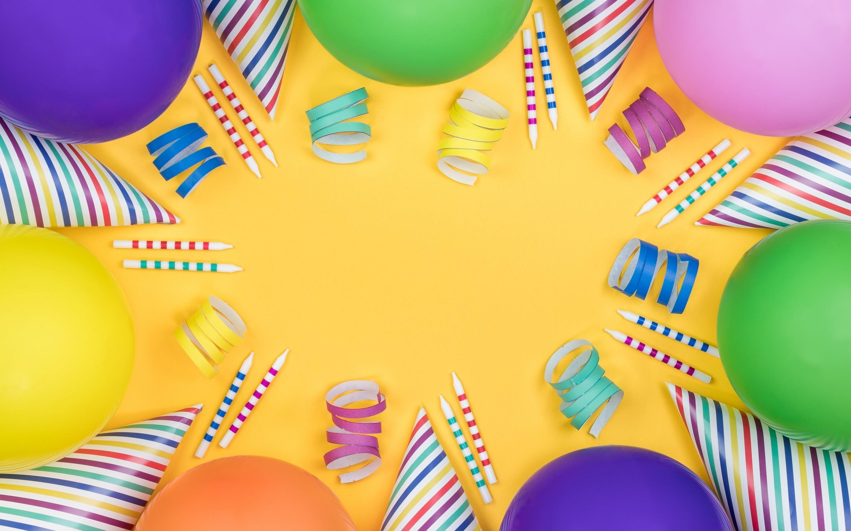 Ballons, Festlich, Party, Bunte Farben, Hintergrund, 2880x1800 HD Desktop