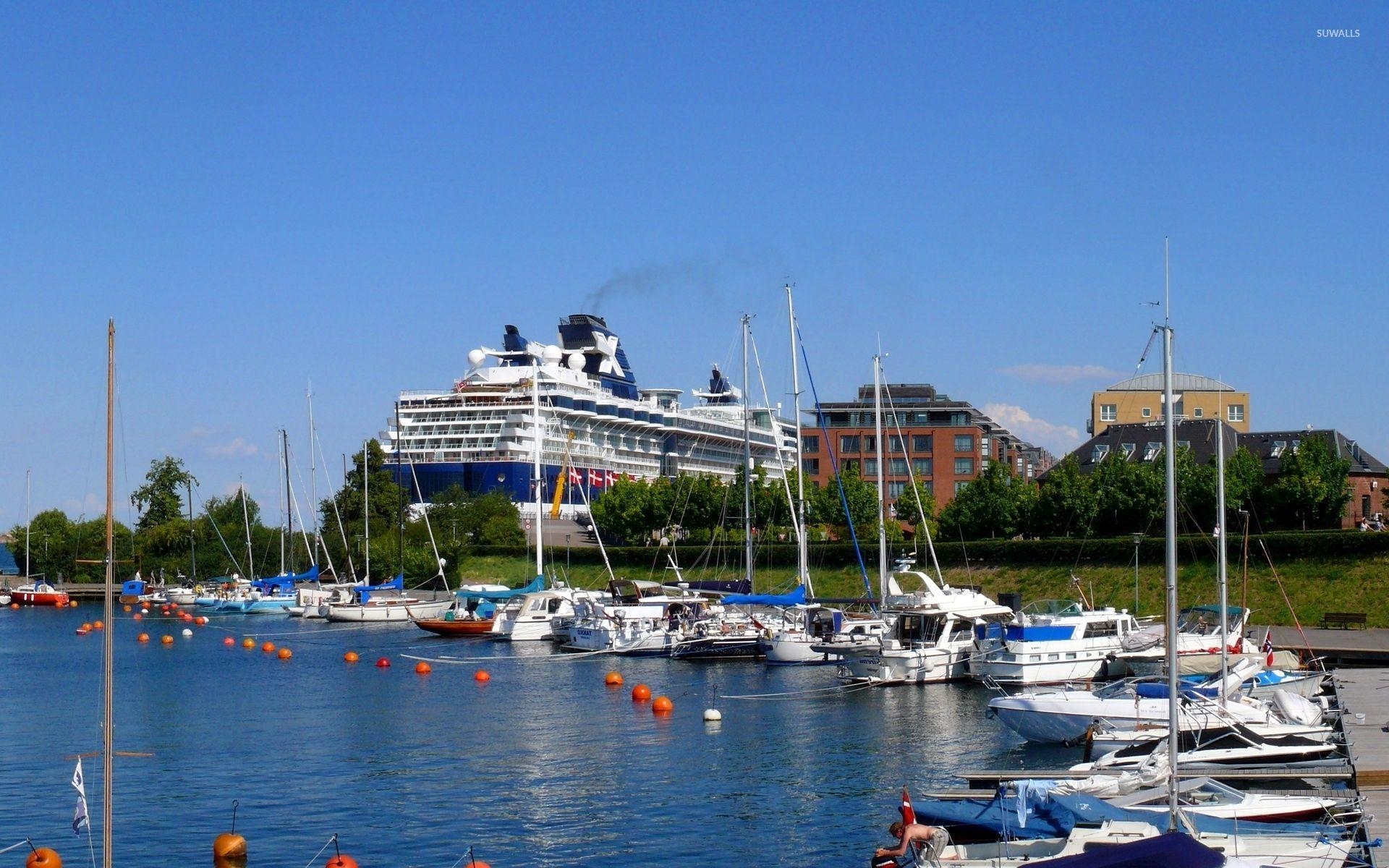 Kreuzfahrtschiff, Dänemark, Reisen, Hafen, Europa, 1920x1200 HD Desktop