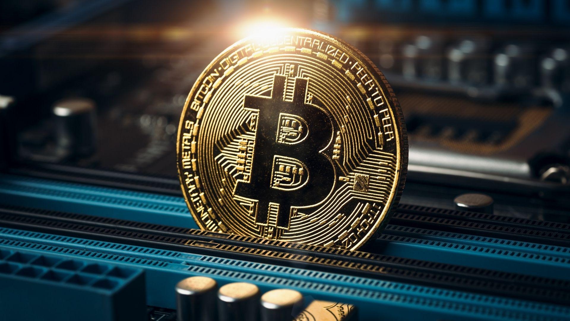 Bitcoin Münze, Geld, Download Hintergrund, Bitcoin Full HD, Kryptowährung, 1920x1080 Full HD Desktop