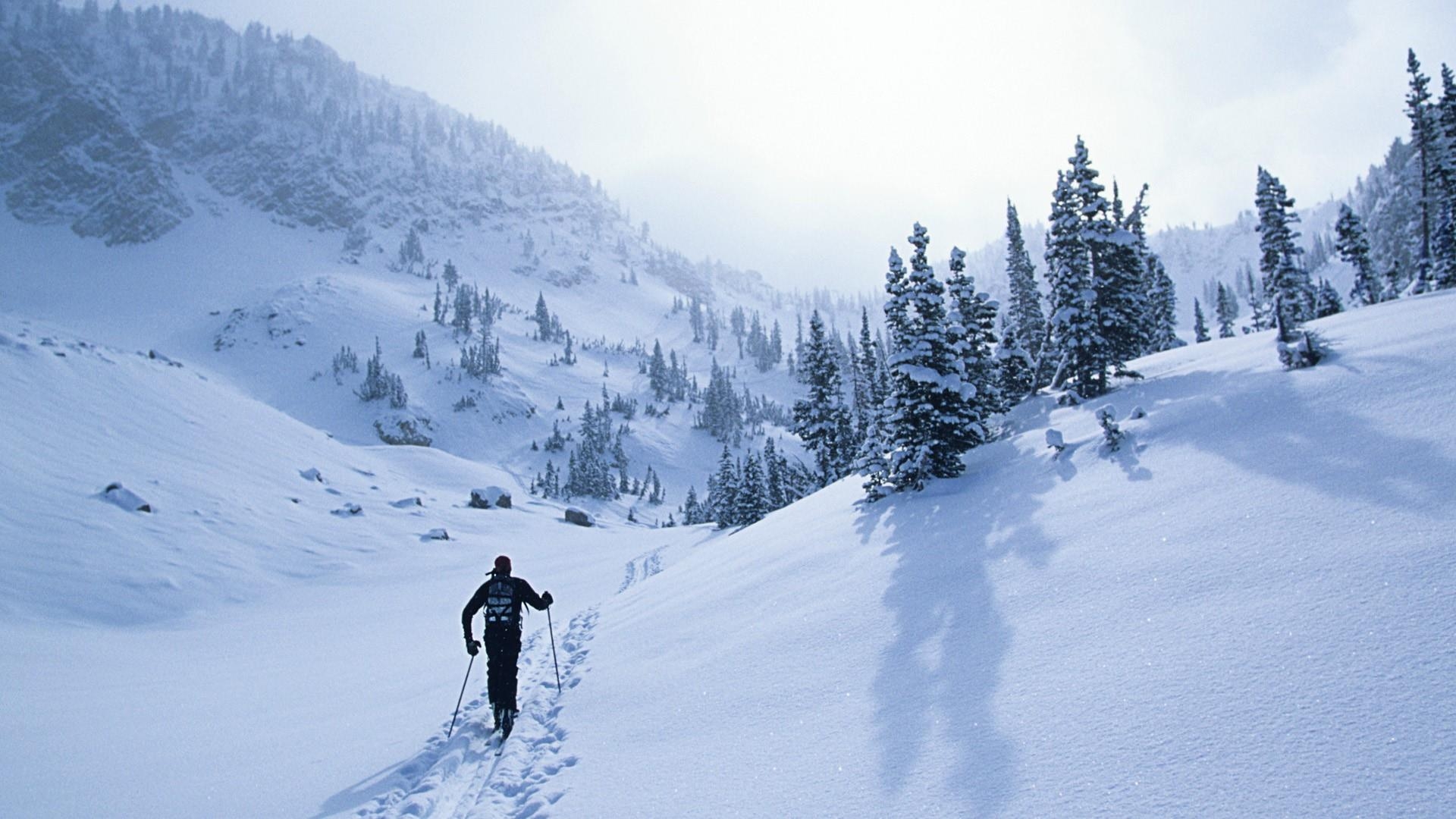 Skilanglauf, Wintersport, Studio, Landschaft, Schnee, 1920x1080 Full HD Desktop