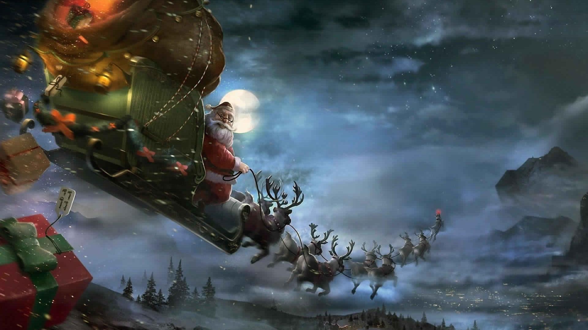 Weihnachtsmann, Kostenlos, Hintergrundbild, Desktop, Download, 1920x1080 Full HD Desktop