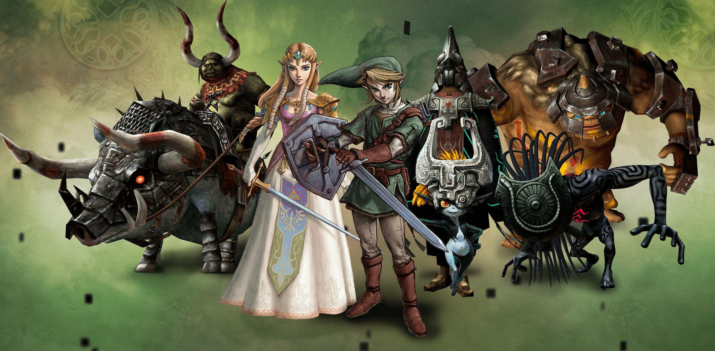 Zelda Twilight Princess, Beliebt, Abenteuerspiel, Fantasie, Nintendo, 2410x1180 Dual Screen Desktop