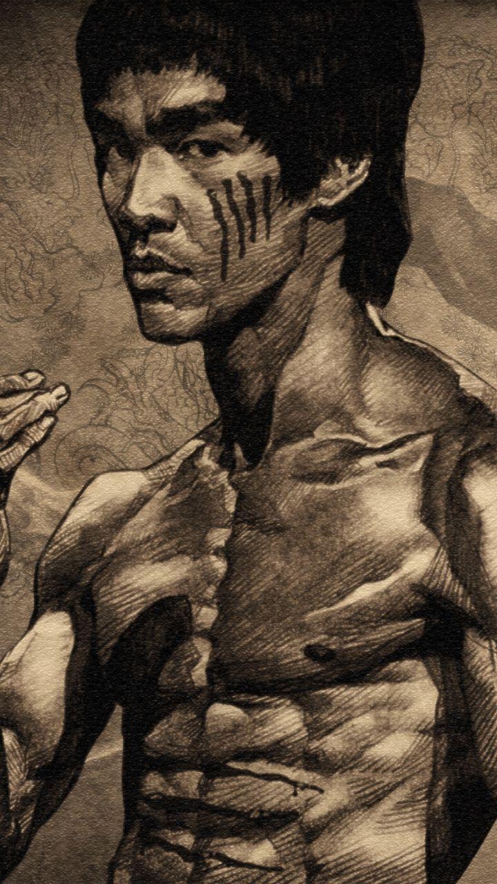 Berühmtheit, Bruce Lee, Hintergrund, Filme, Ikone, 720x1280 HD Handy