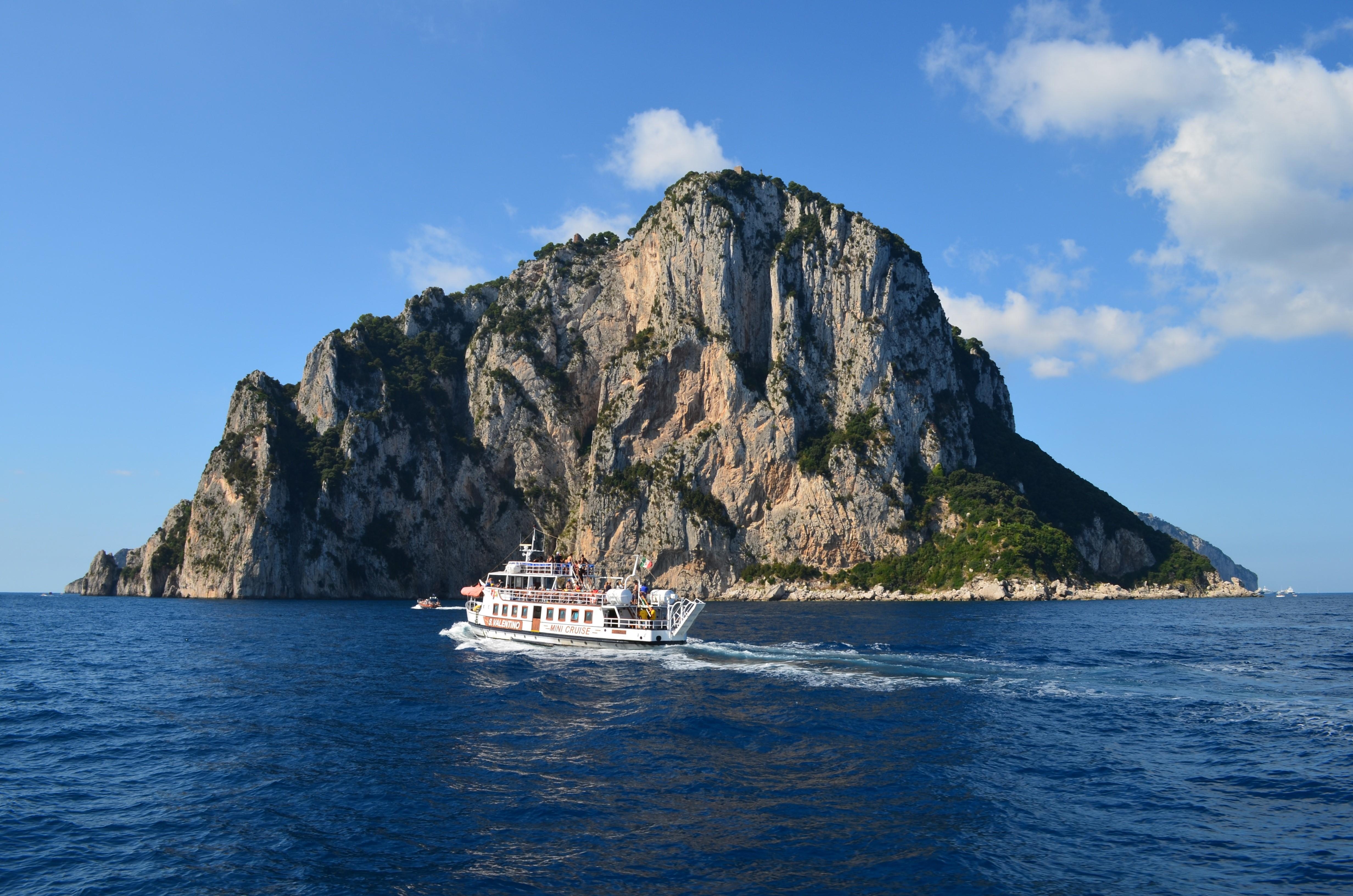 4K Capri, Italien, Meer, Flussboot, 4930x3270 4K Desktop