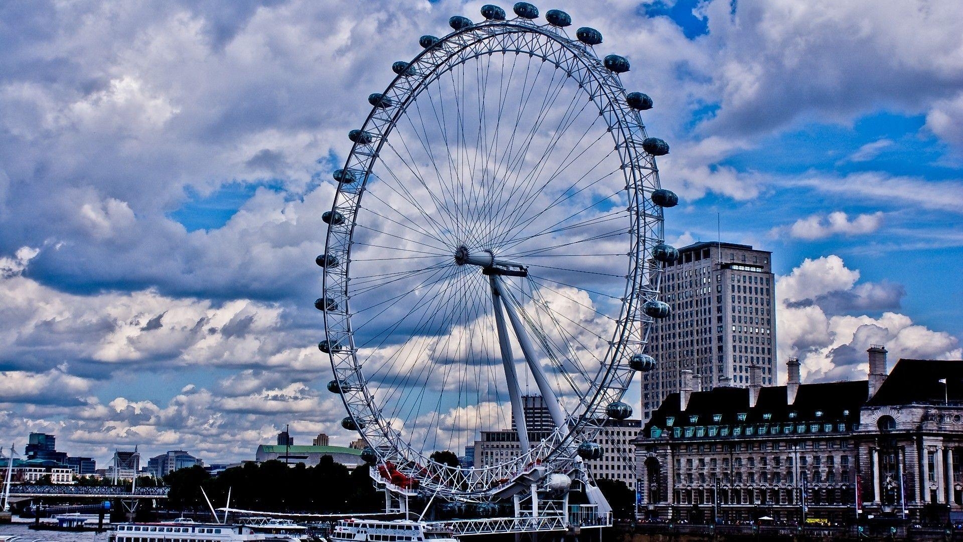 London Eye, Ultra HD, Stadtbild, Blickfang, England, 1920x1080 Full HD Desktop