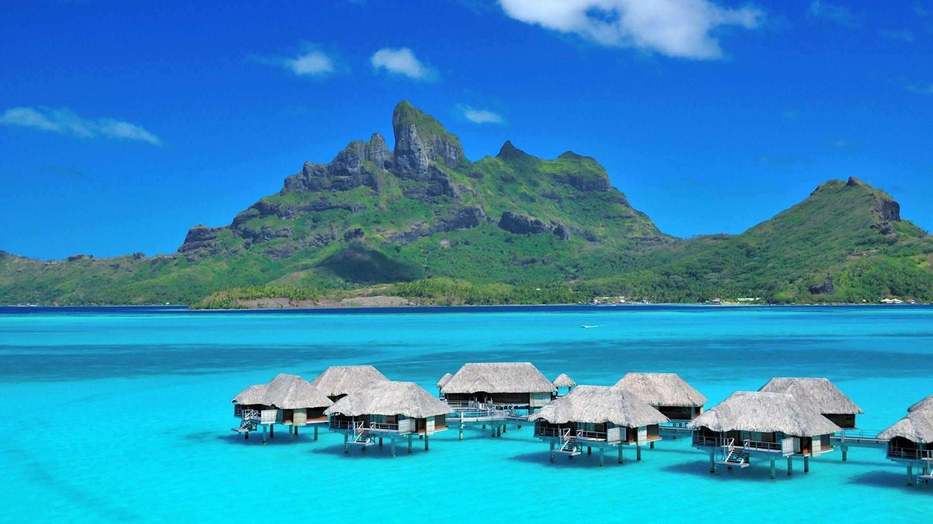 Bora Bora, Hintergrund, Südsee, Insel, Reisen, 1920x1080 Full HD Desktop