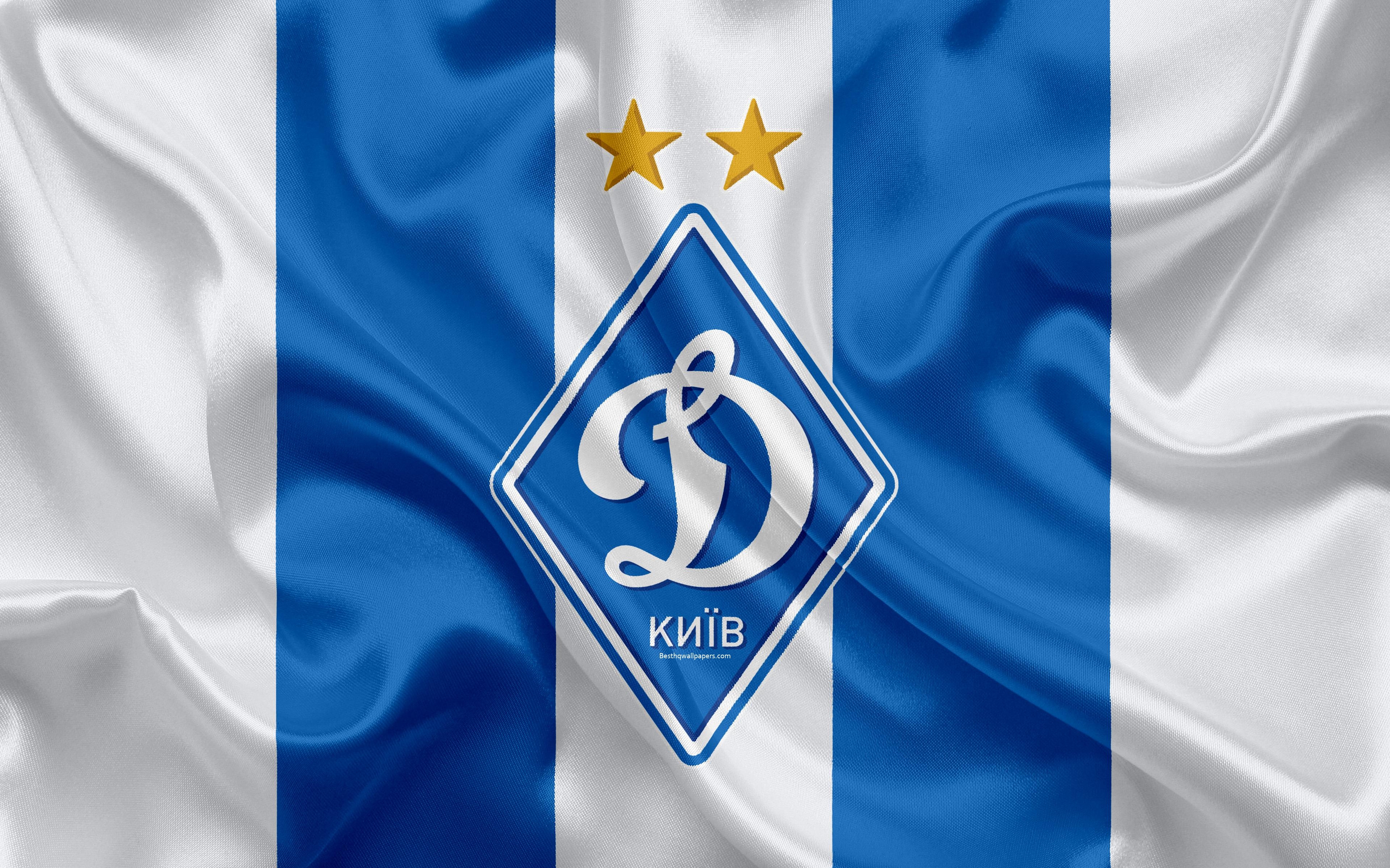 FC Dynamo Kyiv, 4K, Flagge, Ukraine, Logo, 3840x2400 4K Desktop