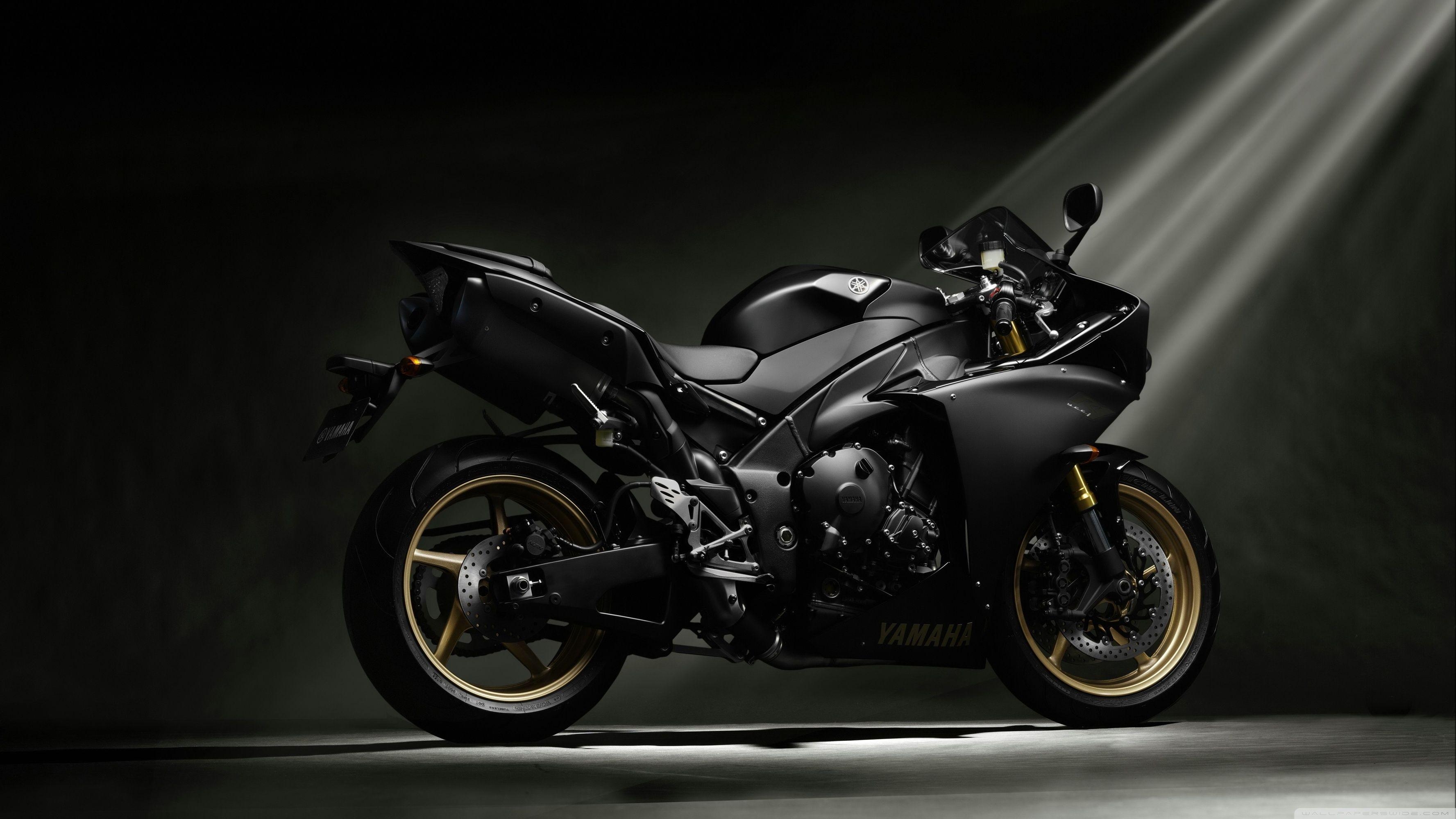 Yamaha YZF R1, Schwarz, 4K, Ultra HD, Bild, 3560x2000 HD Desktop