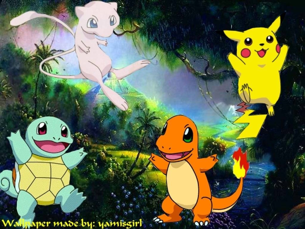 Pokemon Anime, Süßes Bild, Pikachu, Evoli, Charmander, 1030x770 HD Desktop